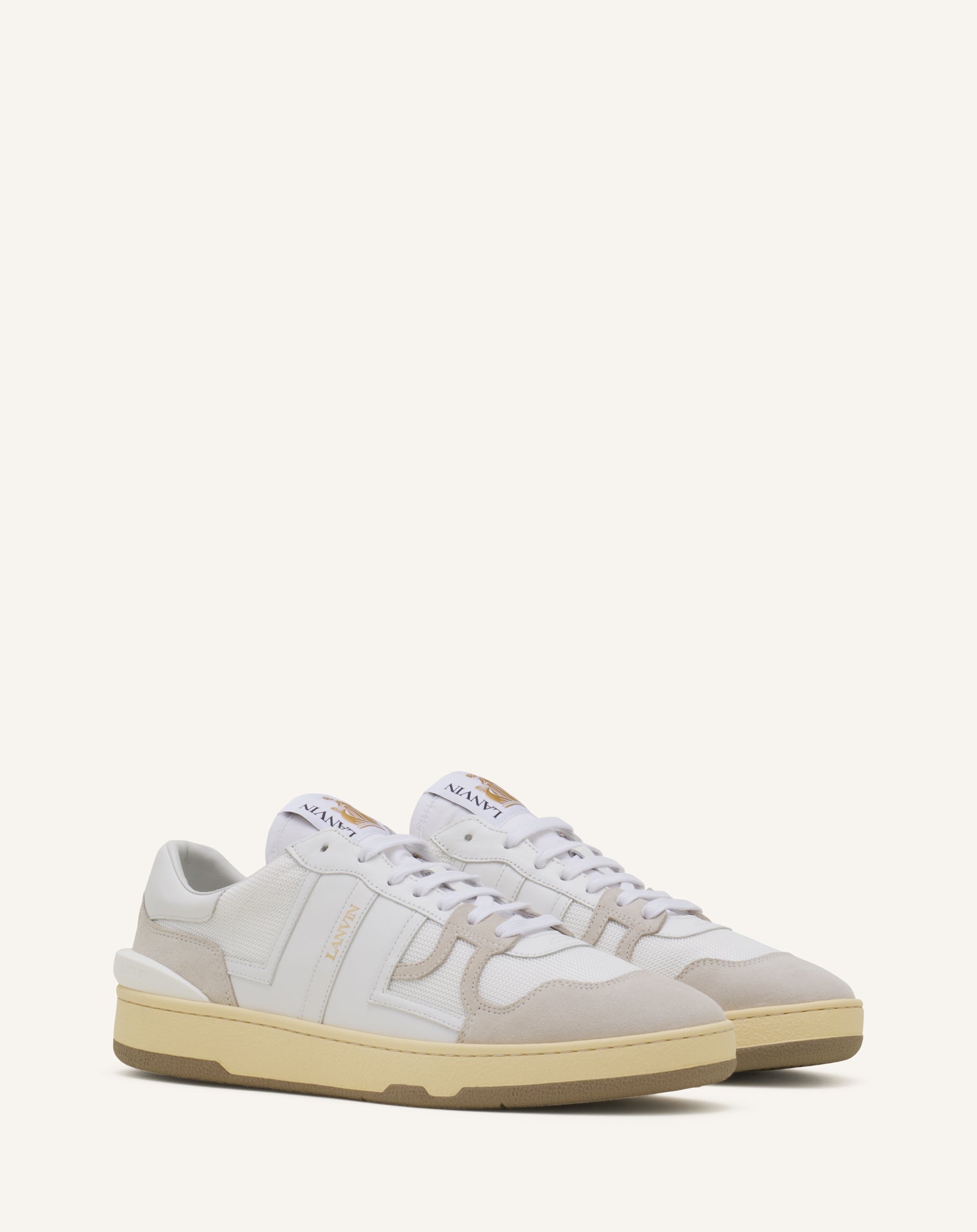 CLAY SNEAKERS IN MESH AND LEATHER