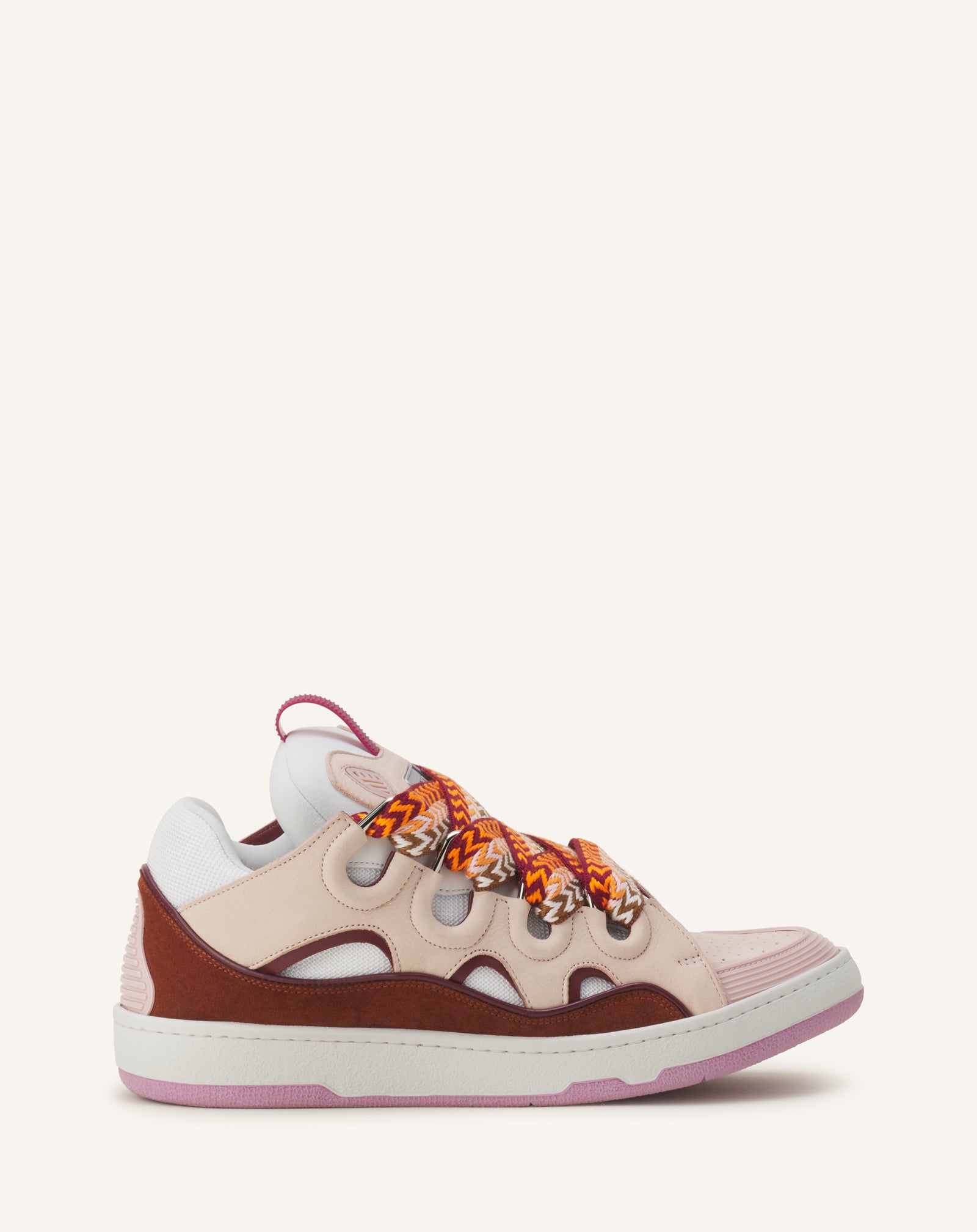 PINK CURB SNEAKERS IN LEATHER