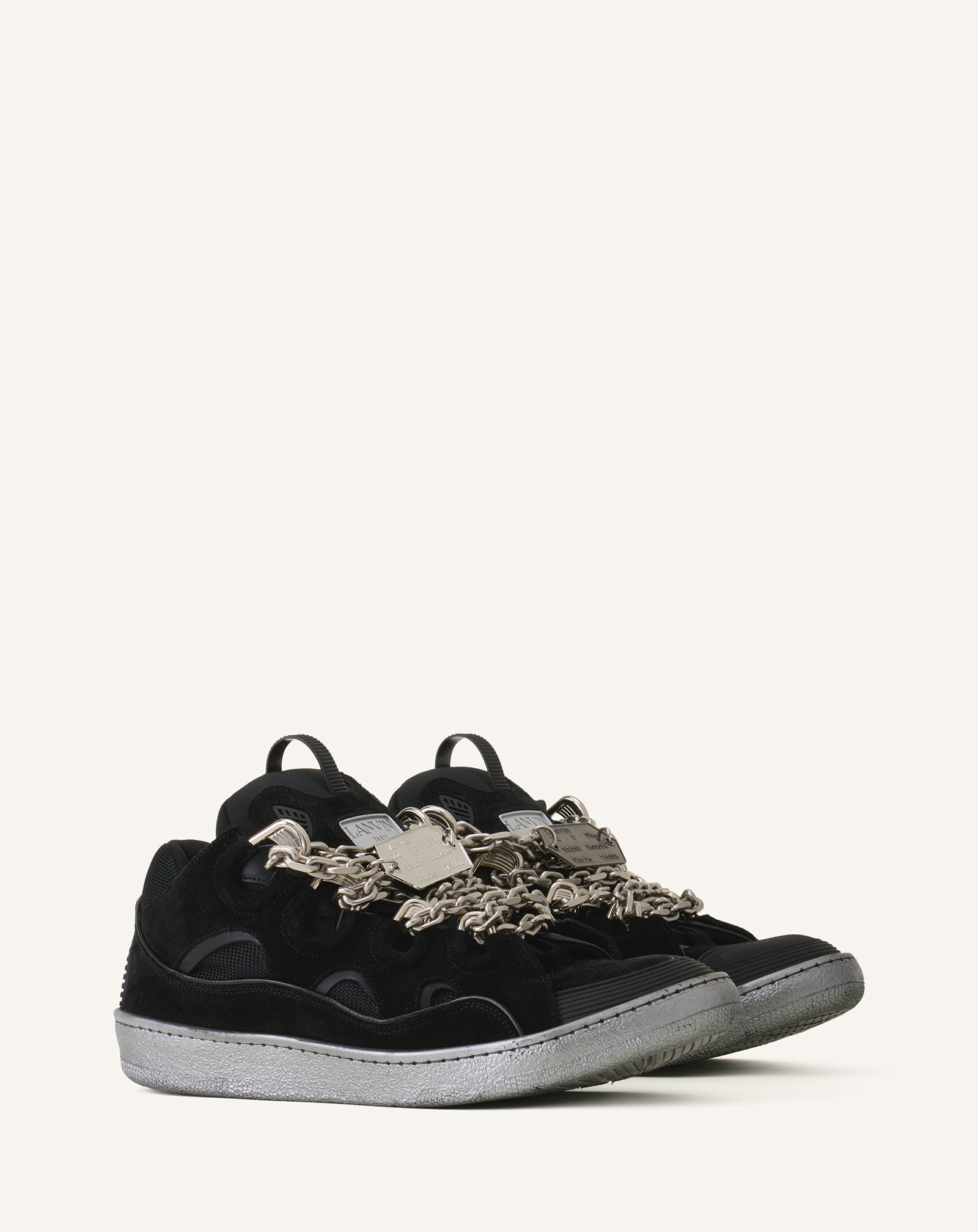 CURB SNEAKERS ID CHAIN IN SUEDE