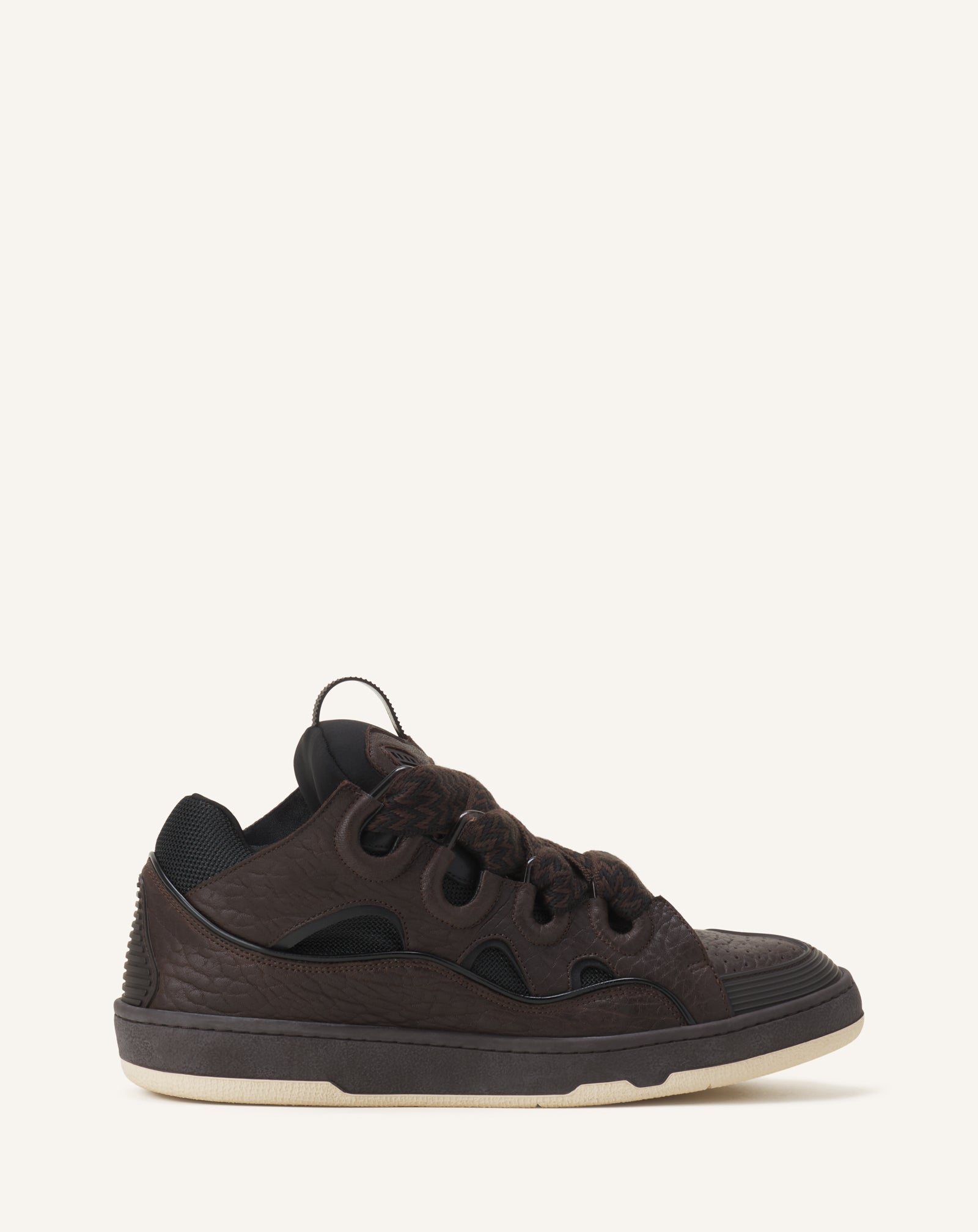GREY CURB SNEAKERS IN DINO-EFFECT LEATHER