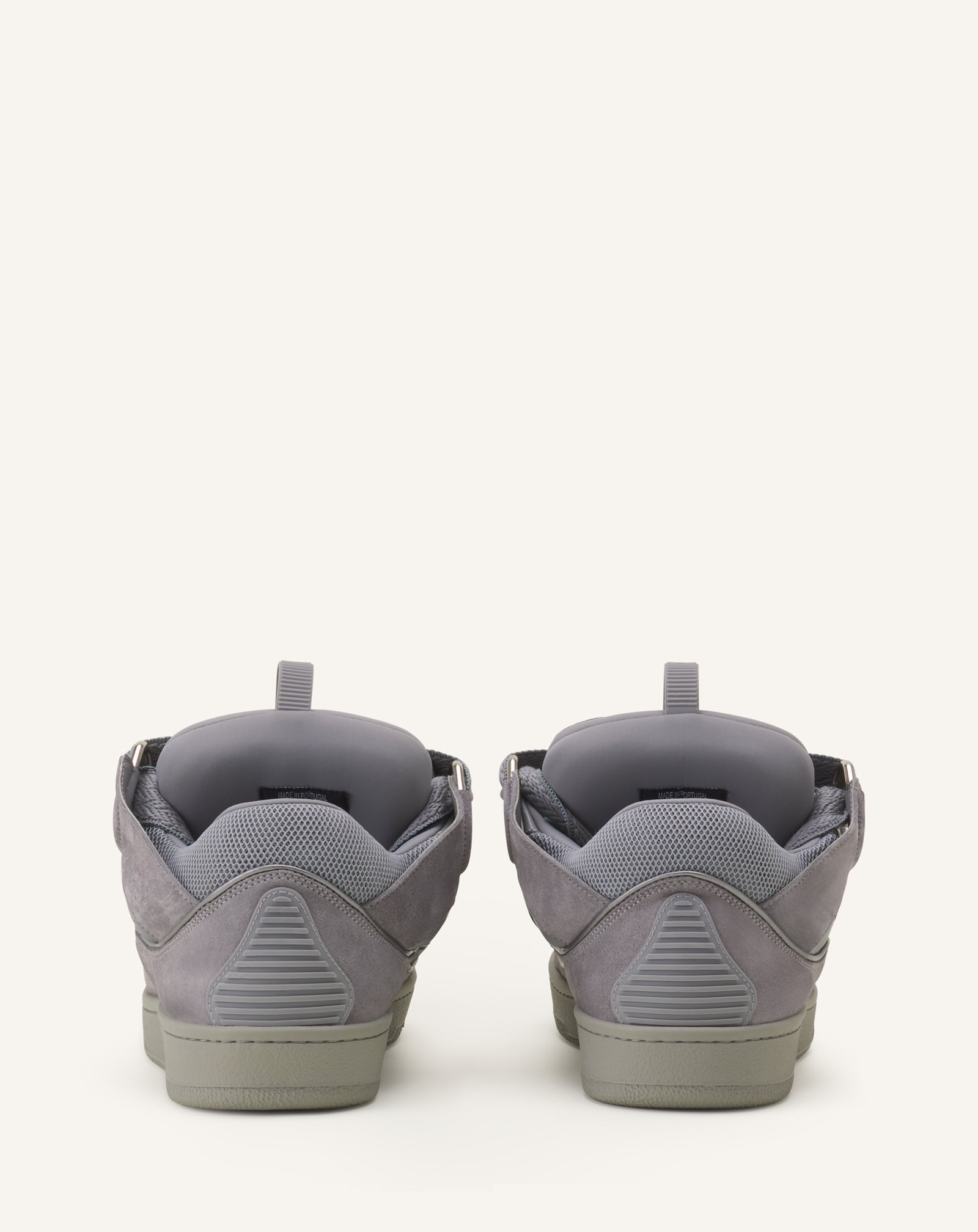 GREY CURB MONOCHROME SUEDE SNEAKERS