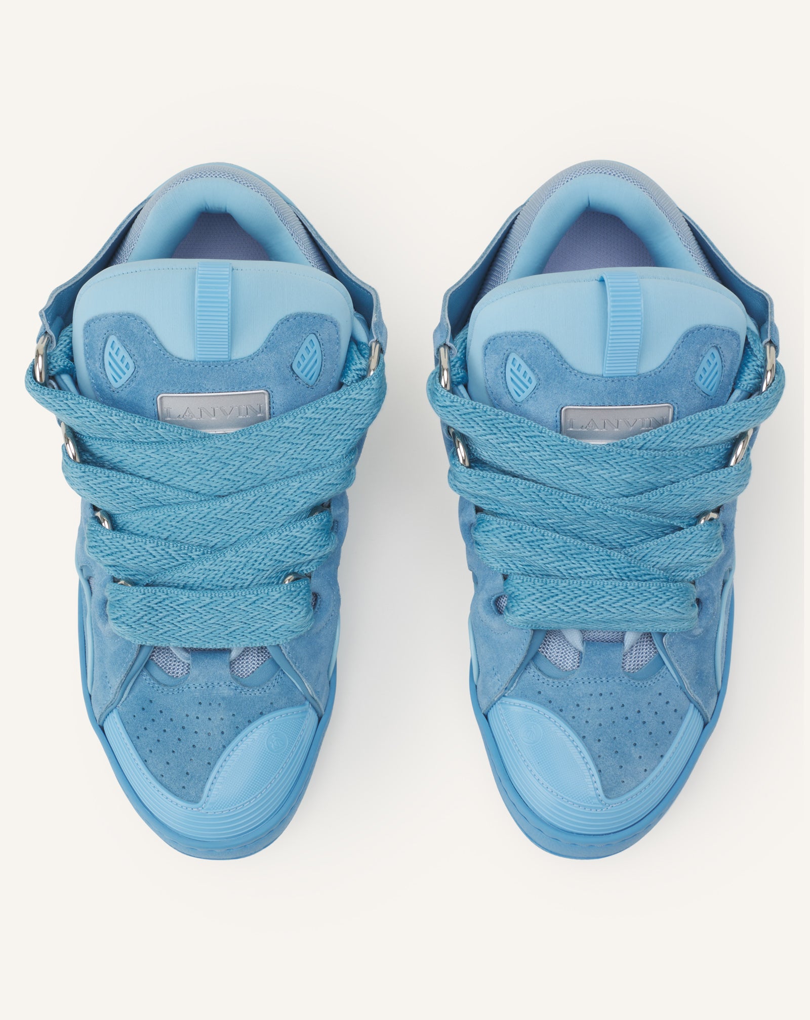 BLUE CURB MONOCHROME SUEDE SNEAKERS