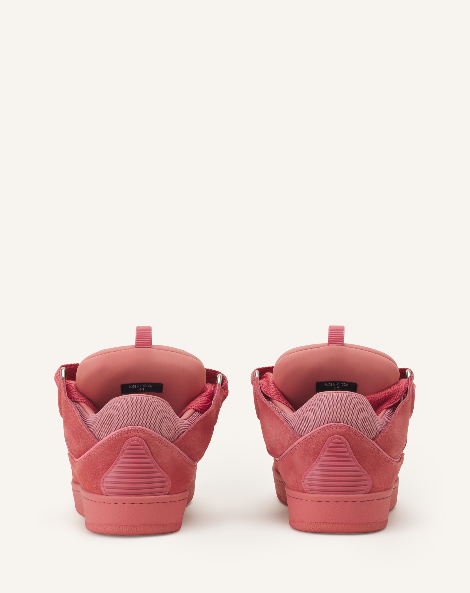 PINK CURB MONOCHROME SUEDE SNEAKERS