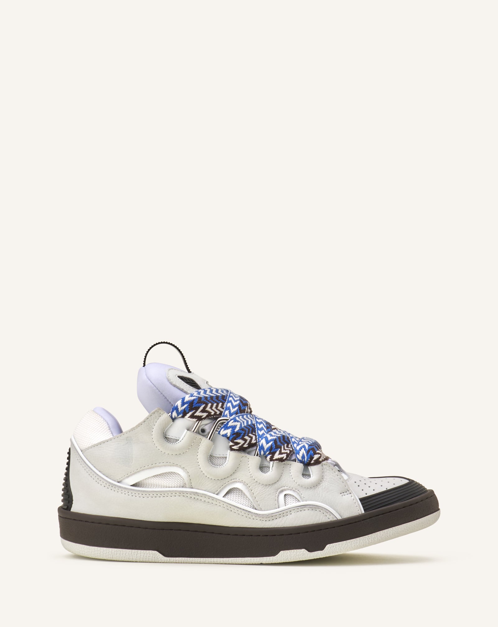 WHITE CURB BICO SNEAKERS IN LEATHER