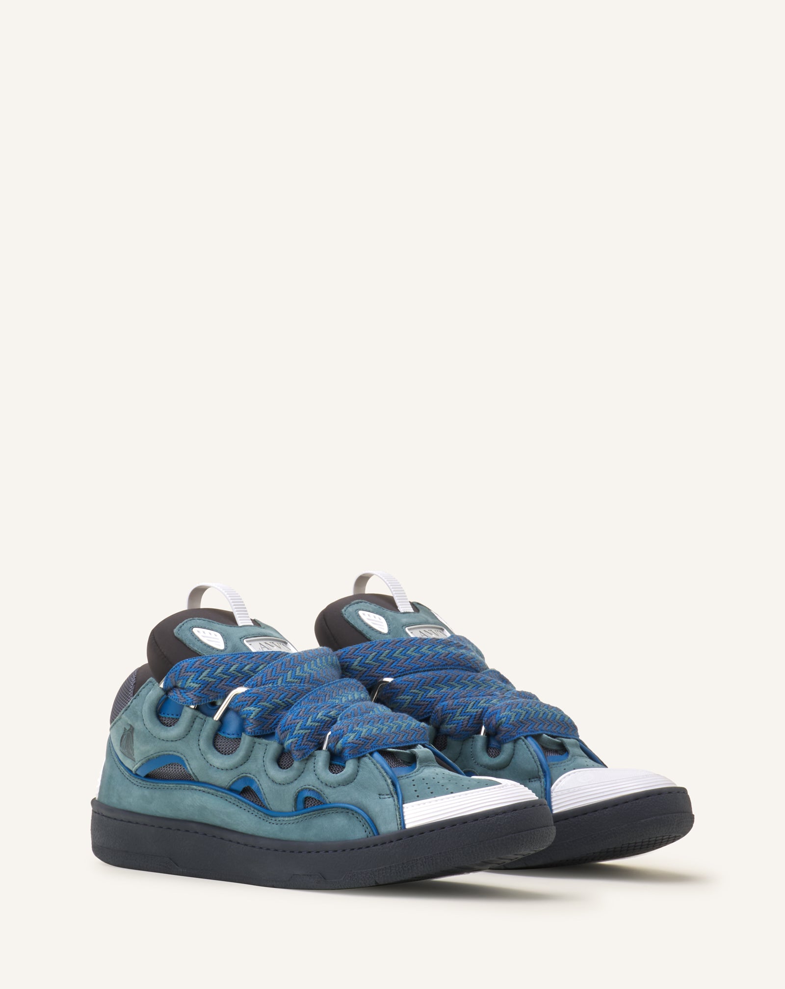 BLUE CURB BICO SNEAKERS IN LEATHER