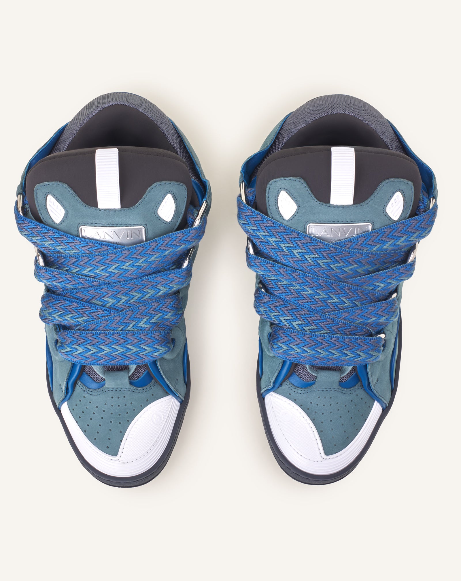 BLUE CURB BICO SNEAKERS IN LEATHER