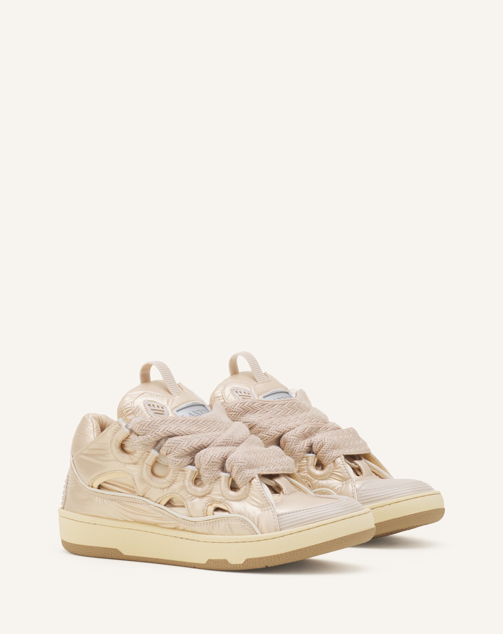 YELLOW CURB SNEAKERS IN NYLON