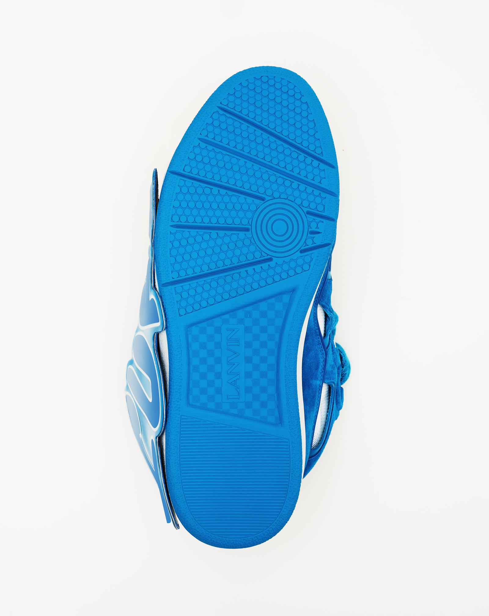 BLUE CURB PATCH  SNEAKERS IN LEATHER