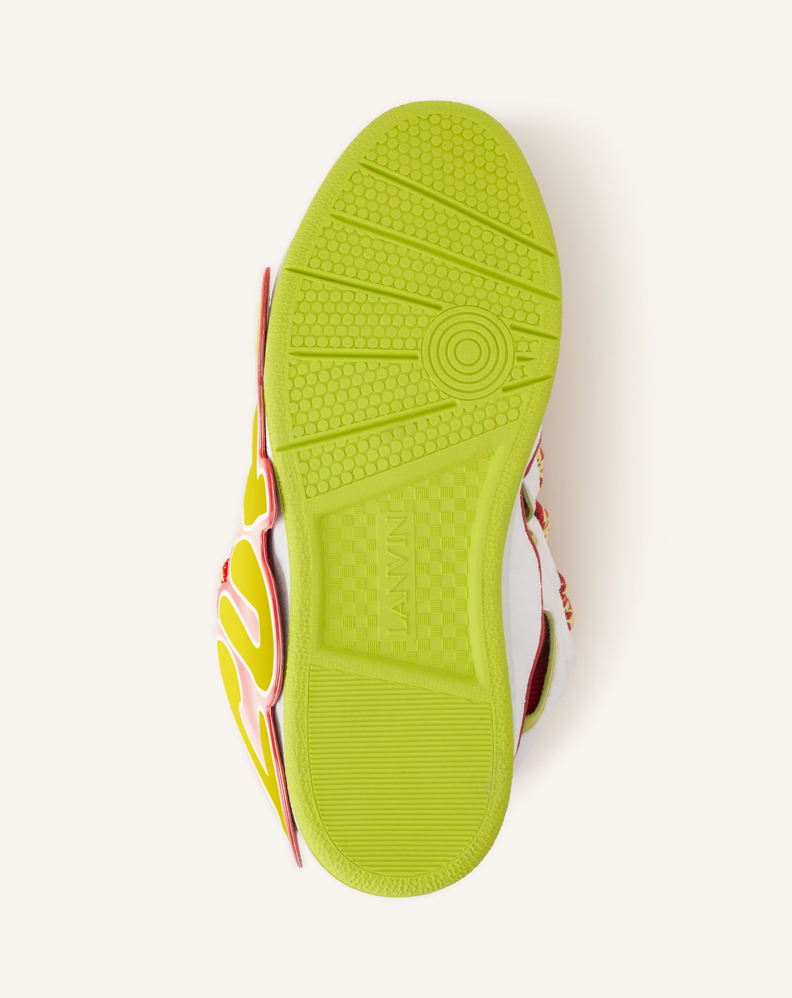 RED CURB PATCH  SNEAKERS IN LEATHER