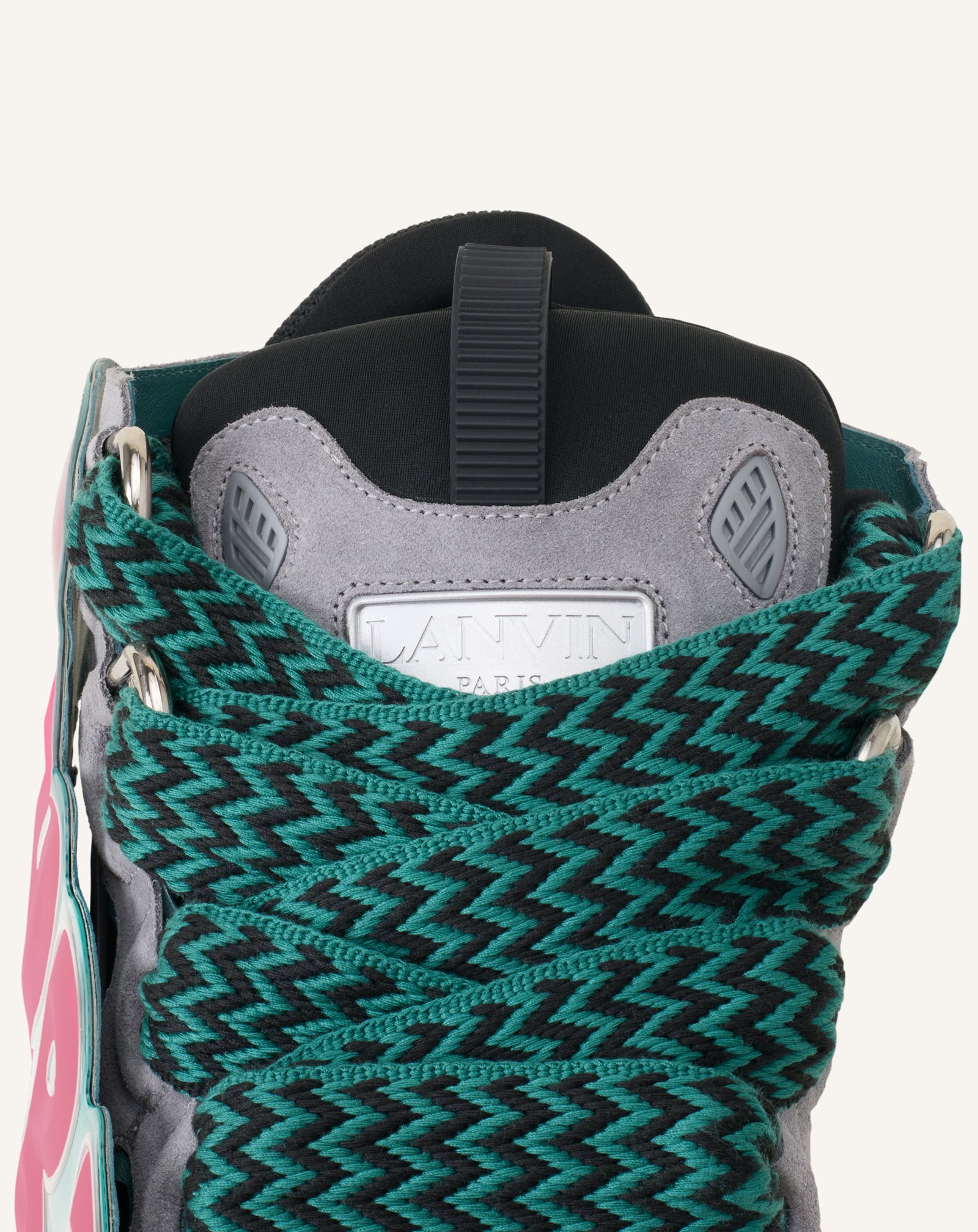 GREEN CURB PATCH  SNEAKERS IN LEATHER