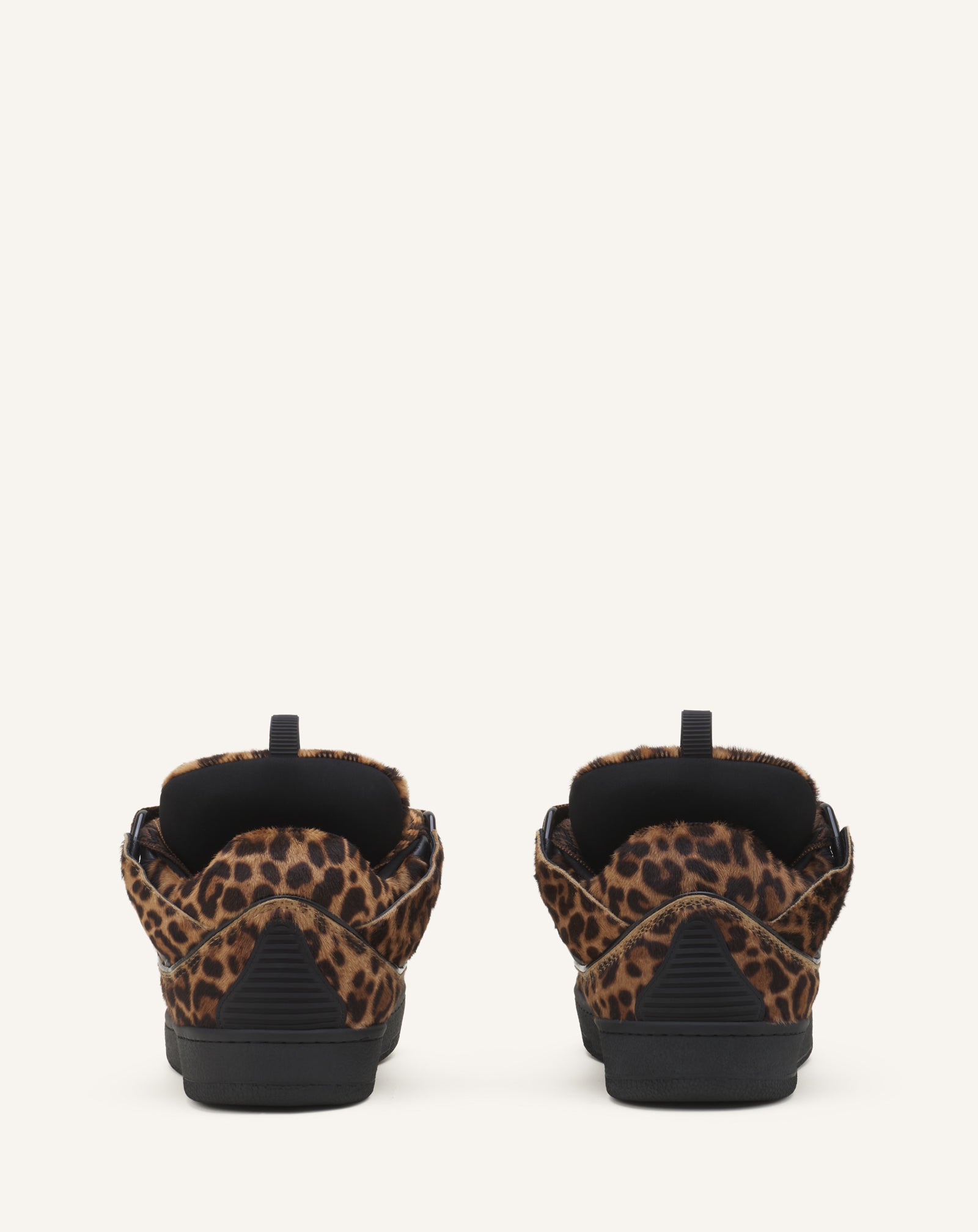 CURB SNEAKERS IN PONY LEATHER WITH A LEOPARD PRINT