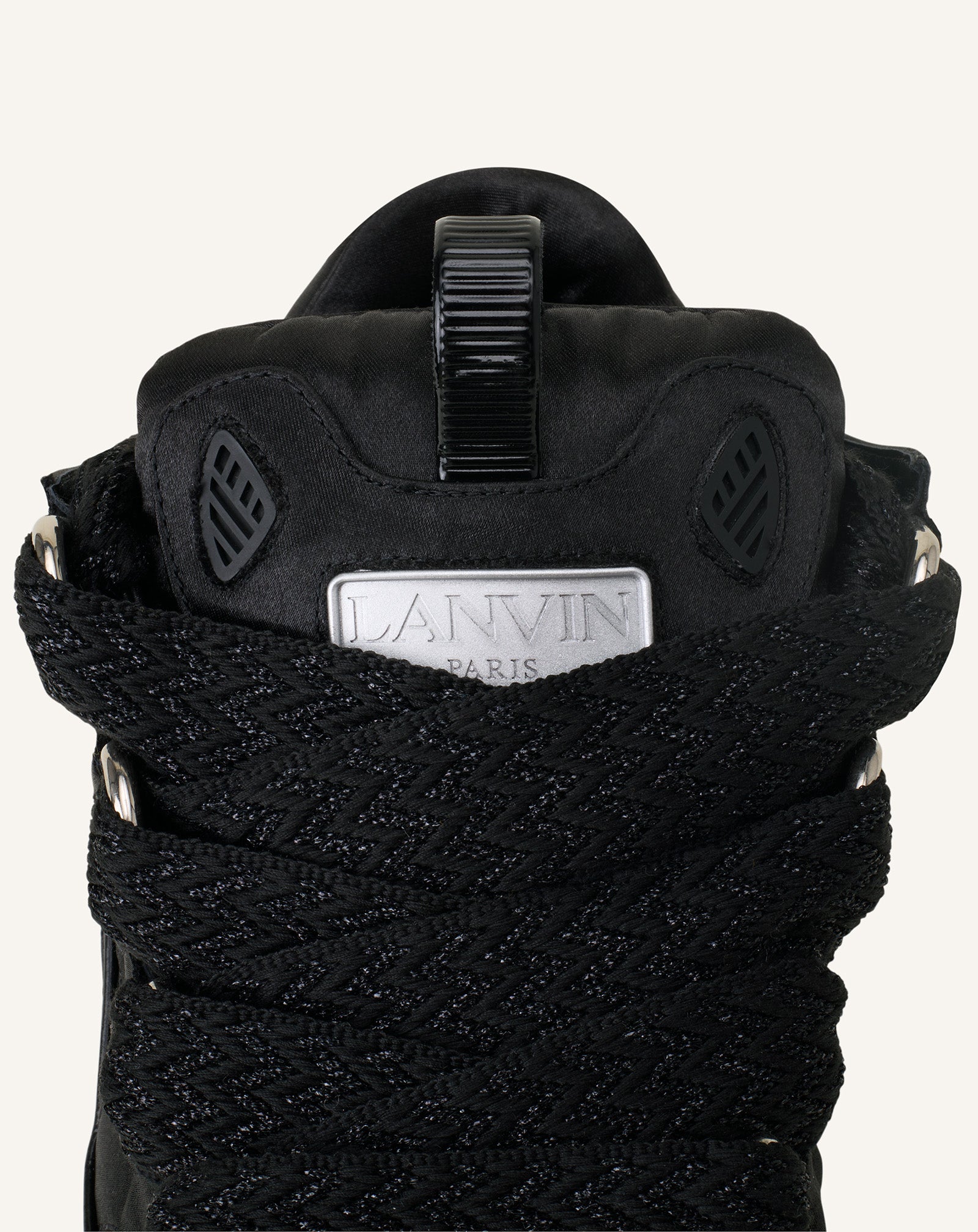 Curb Sneakers En Satin Black | Lanvin