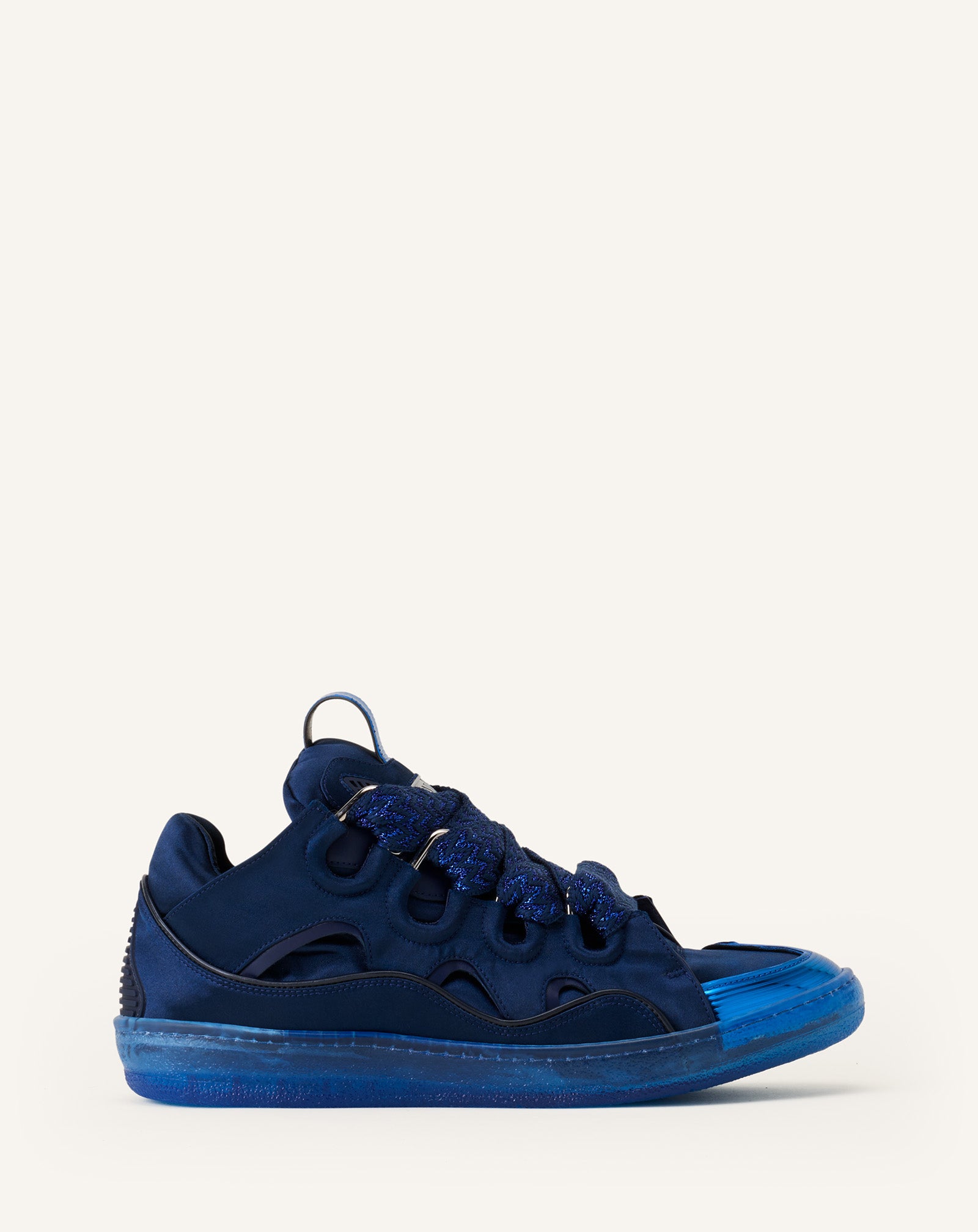 Curb Sneakers En Satin Black | Lanvin