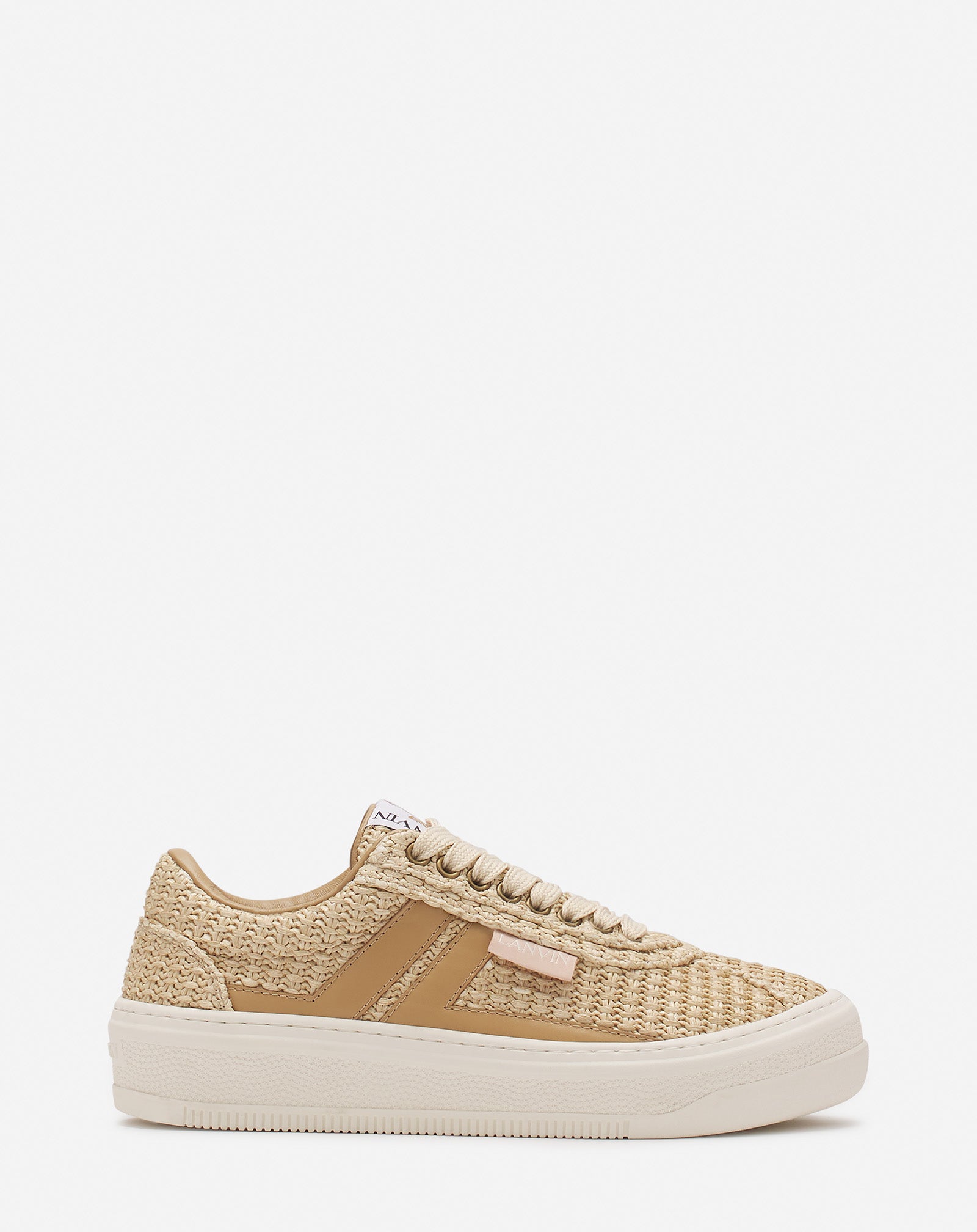 LANVIN CASH RAFFIA SNEAKERS