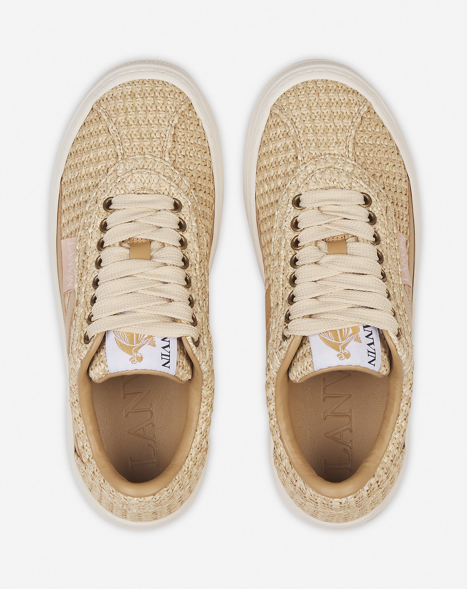 LANVIN CASH RAFFIA SNEAKERS