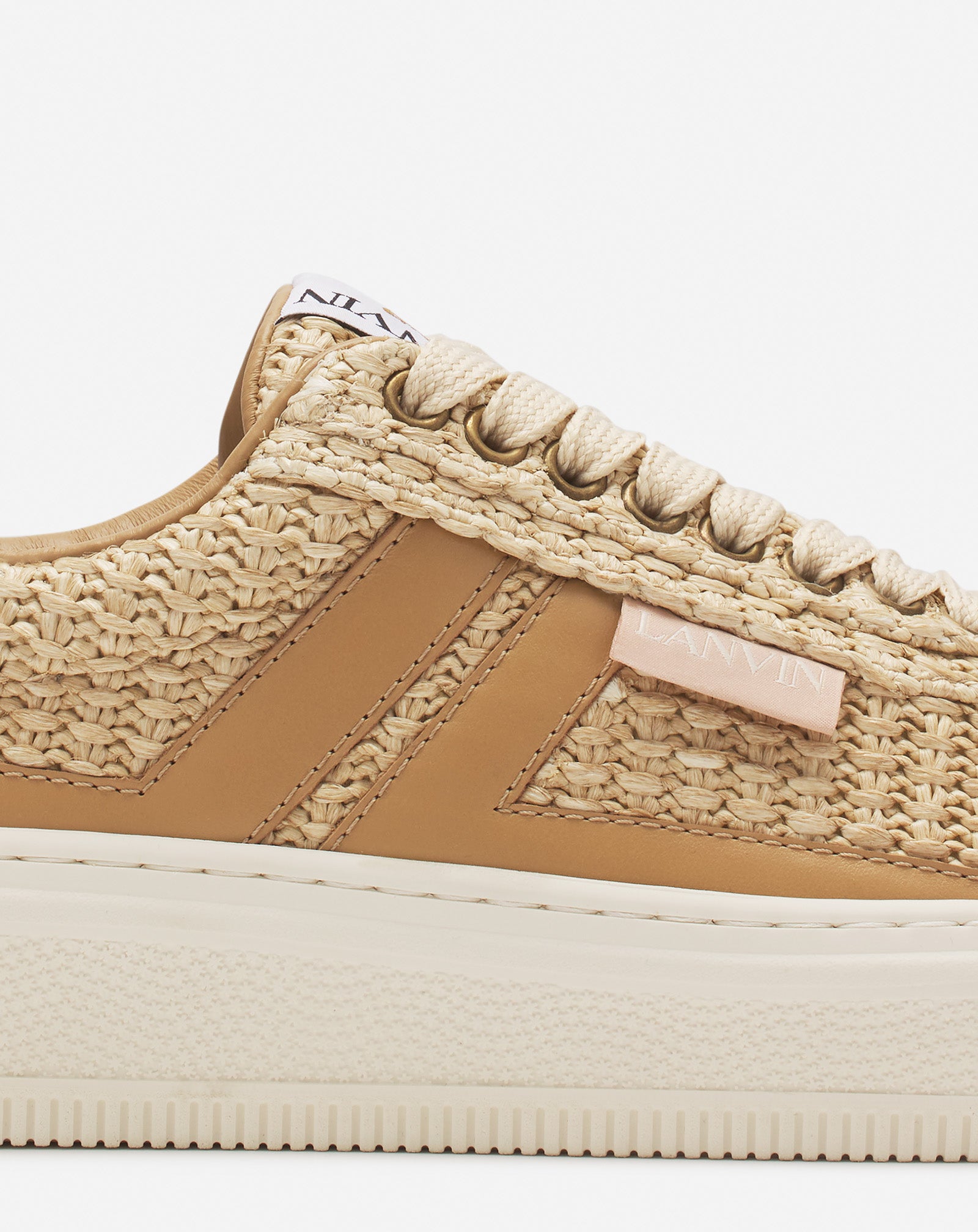 LANVIN CASH RAFFIA SNEAKERS