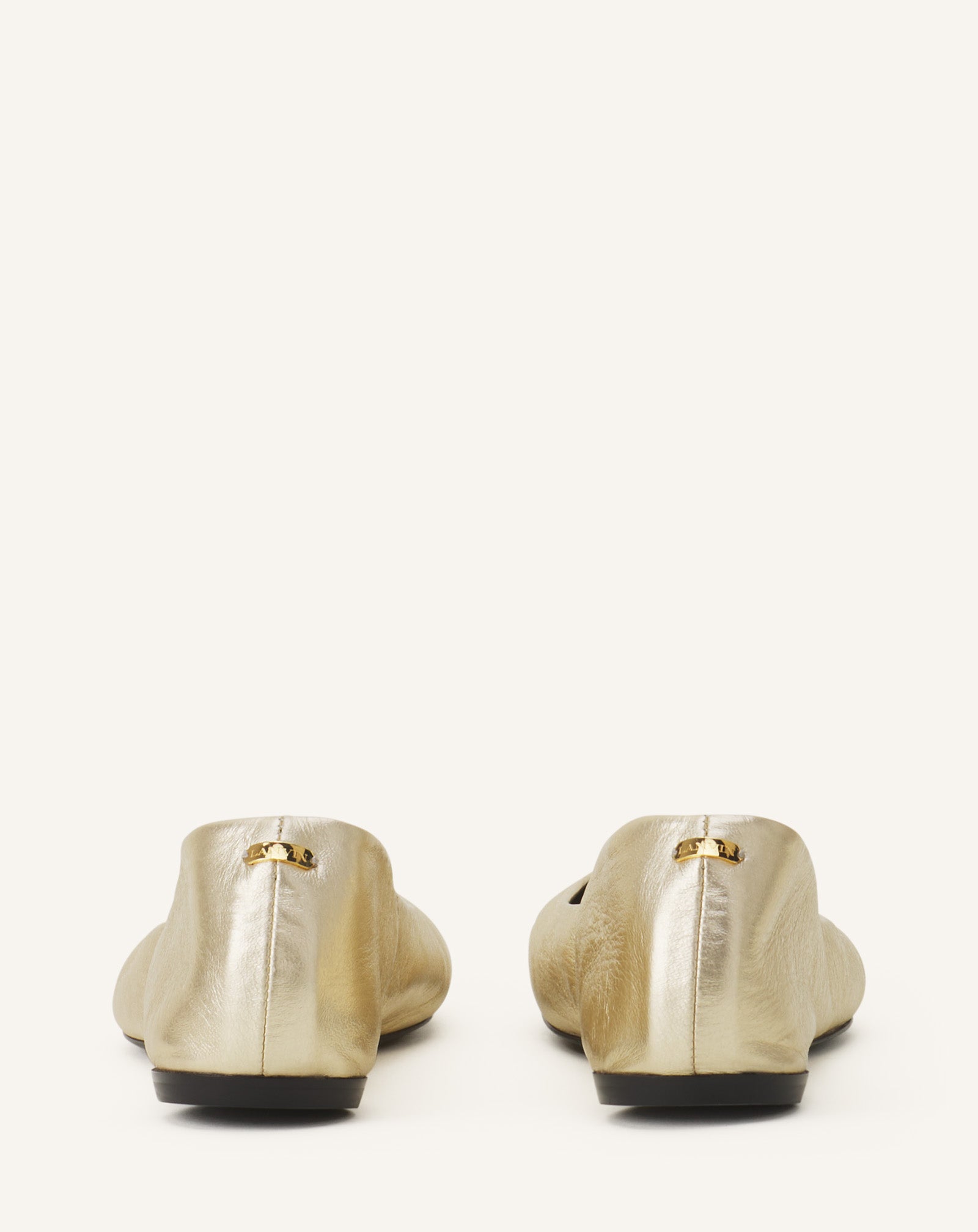 SILVER THE BALLERINA FLAT IN METALLIC LEATHER