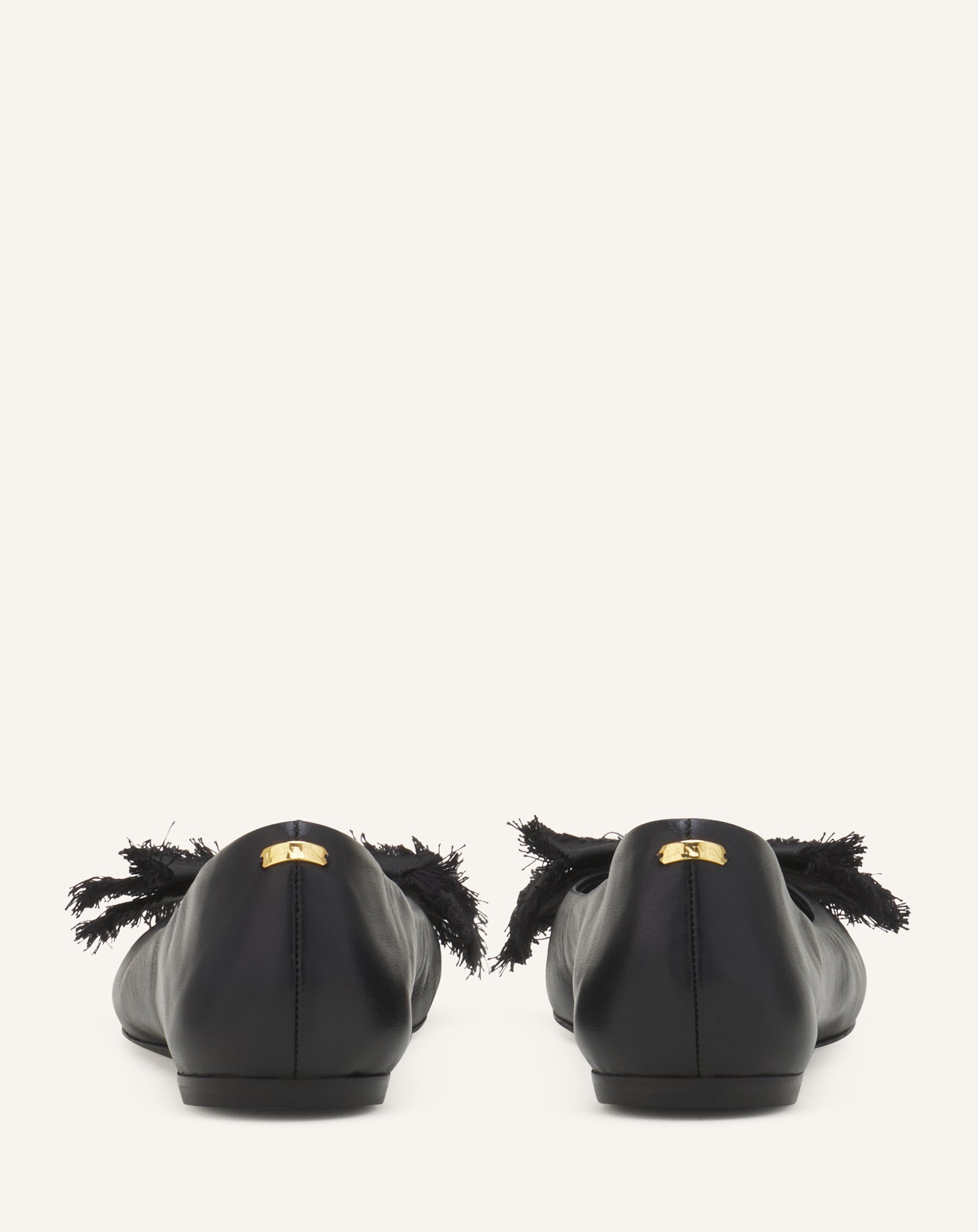 BLACK THE BOW BALLERINA FLAT