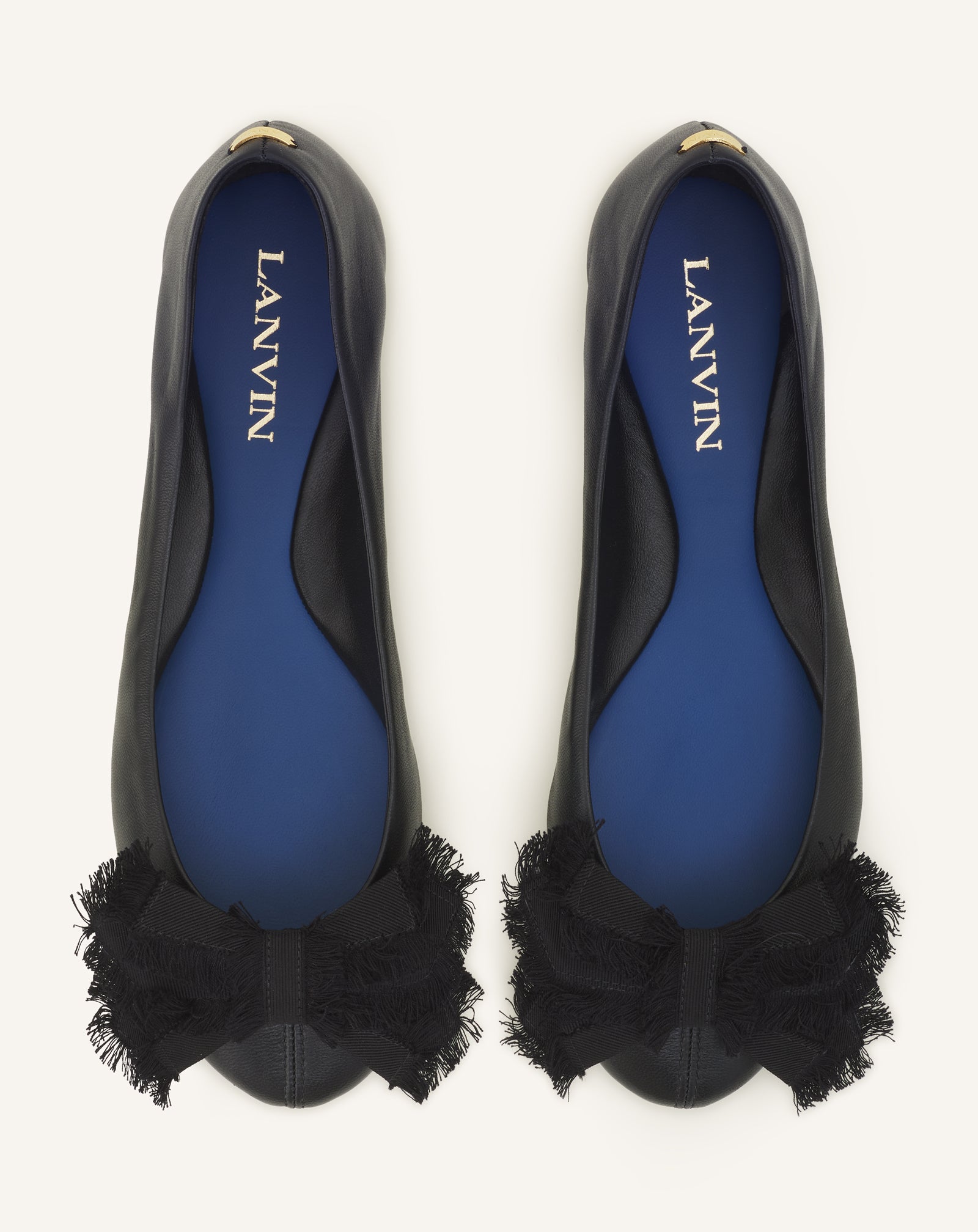 BLACK THE BOW BALLERINA FLAT