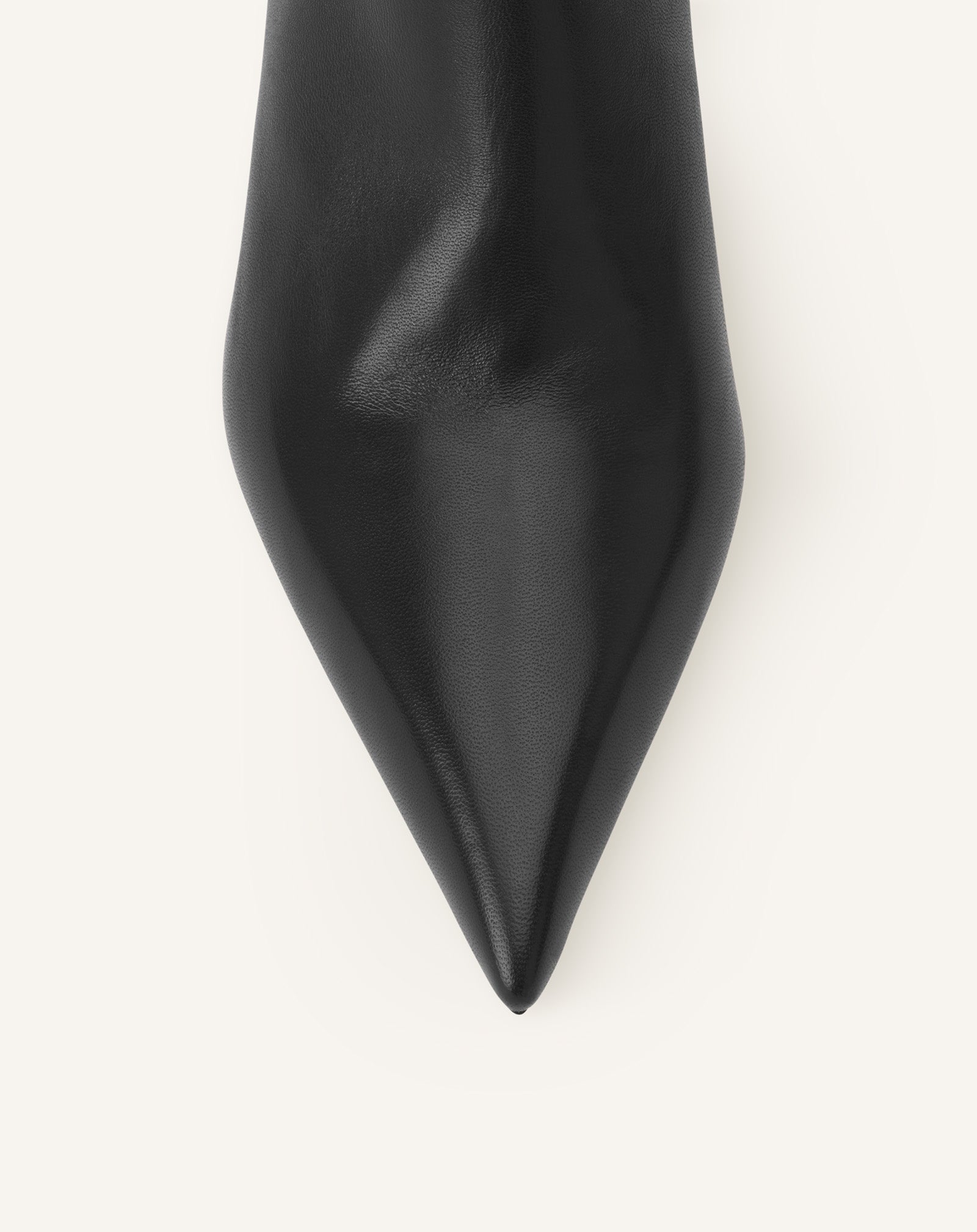 BLACK MIDNIGHT STEP ANKLE BOOT IN LEATHER