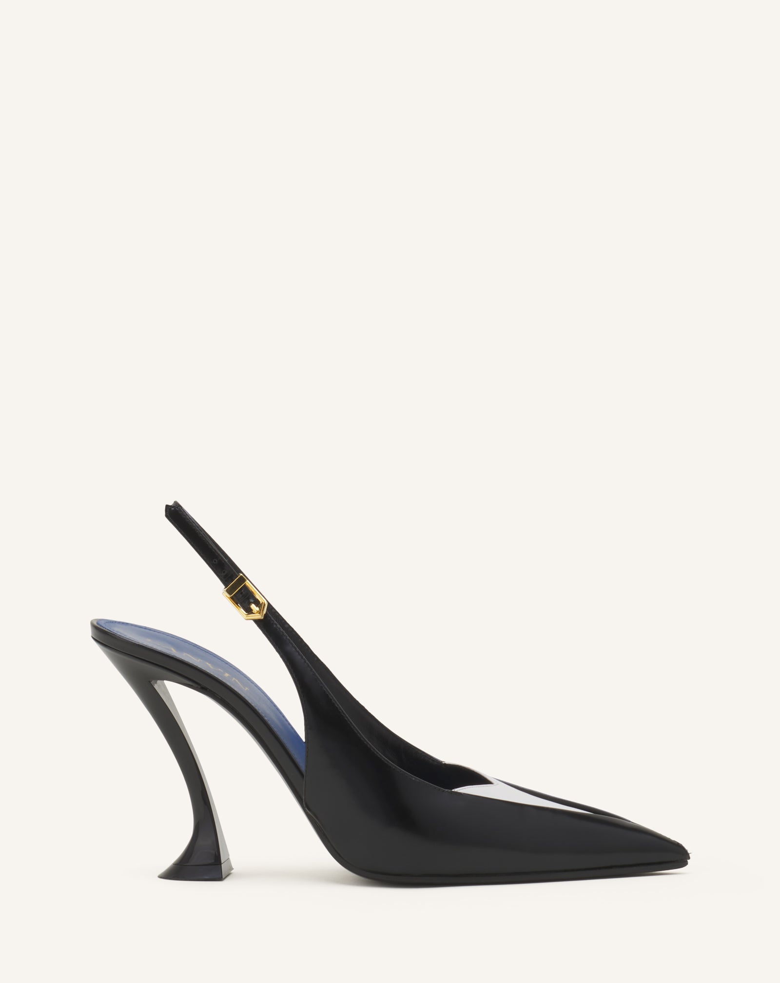 GREY SERENADE SLINGBACK IN LEATHER