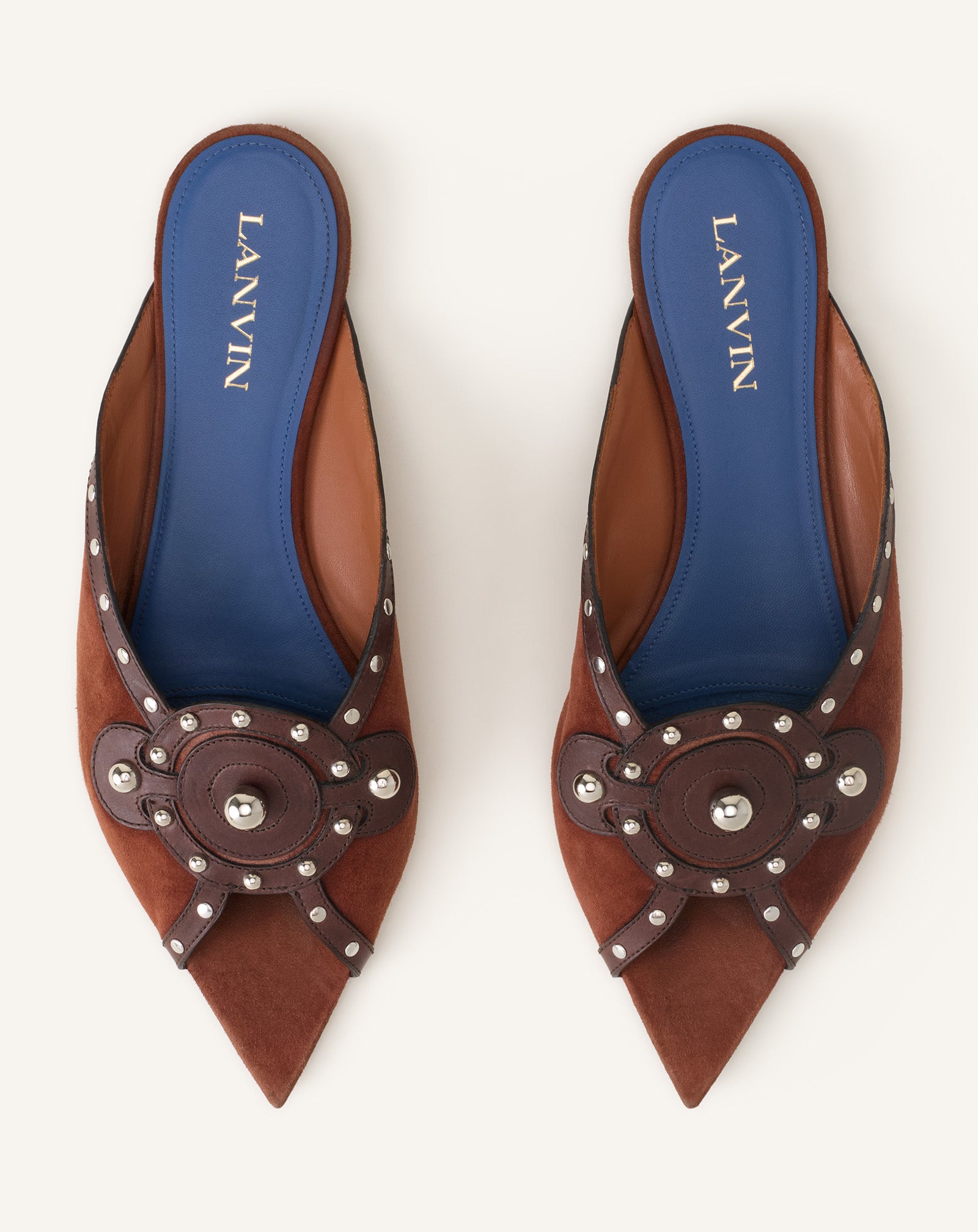 BROWN ECLIPSE ARCH FLAT MULE