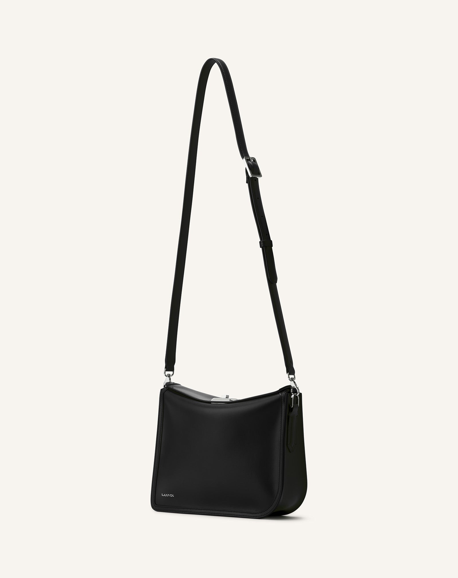 COMPAGNON ASYMMETRICAL LEATHER CLUTCH BAG