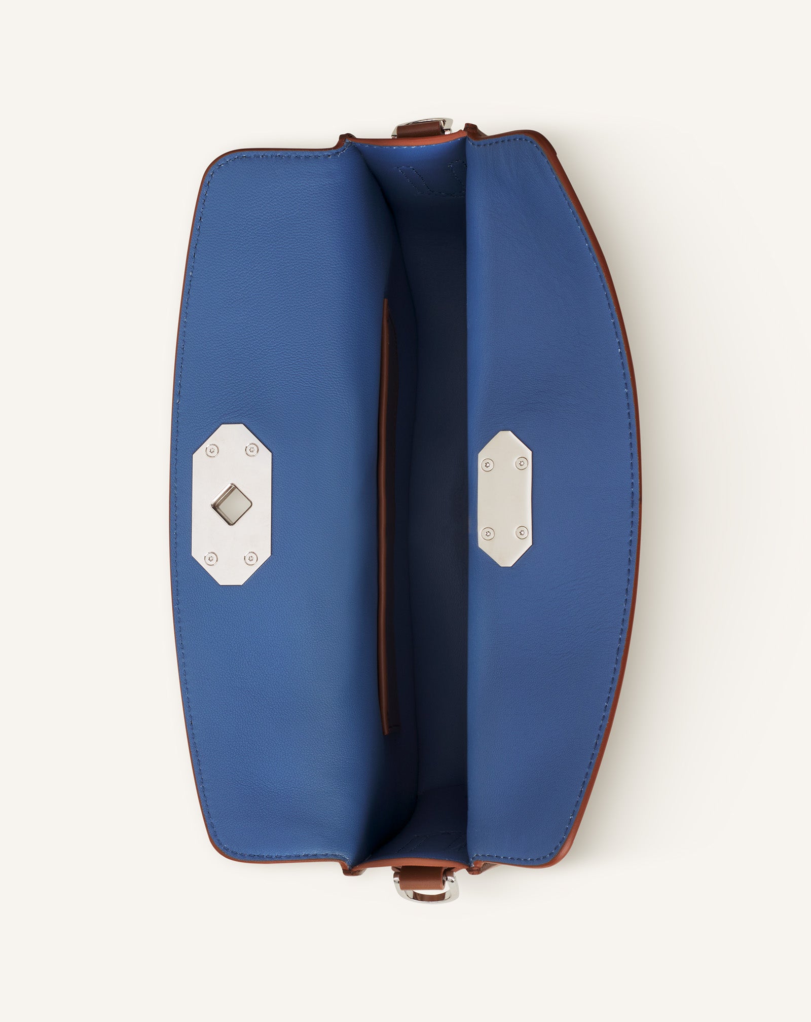 BROWN COMPAGNON CLUTCH BAG IN LEATHER