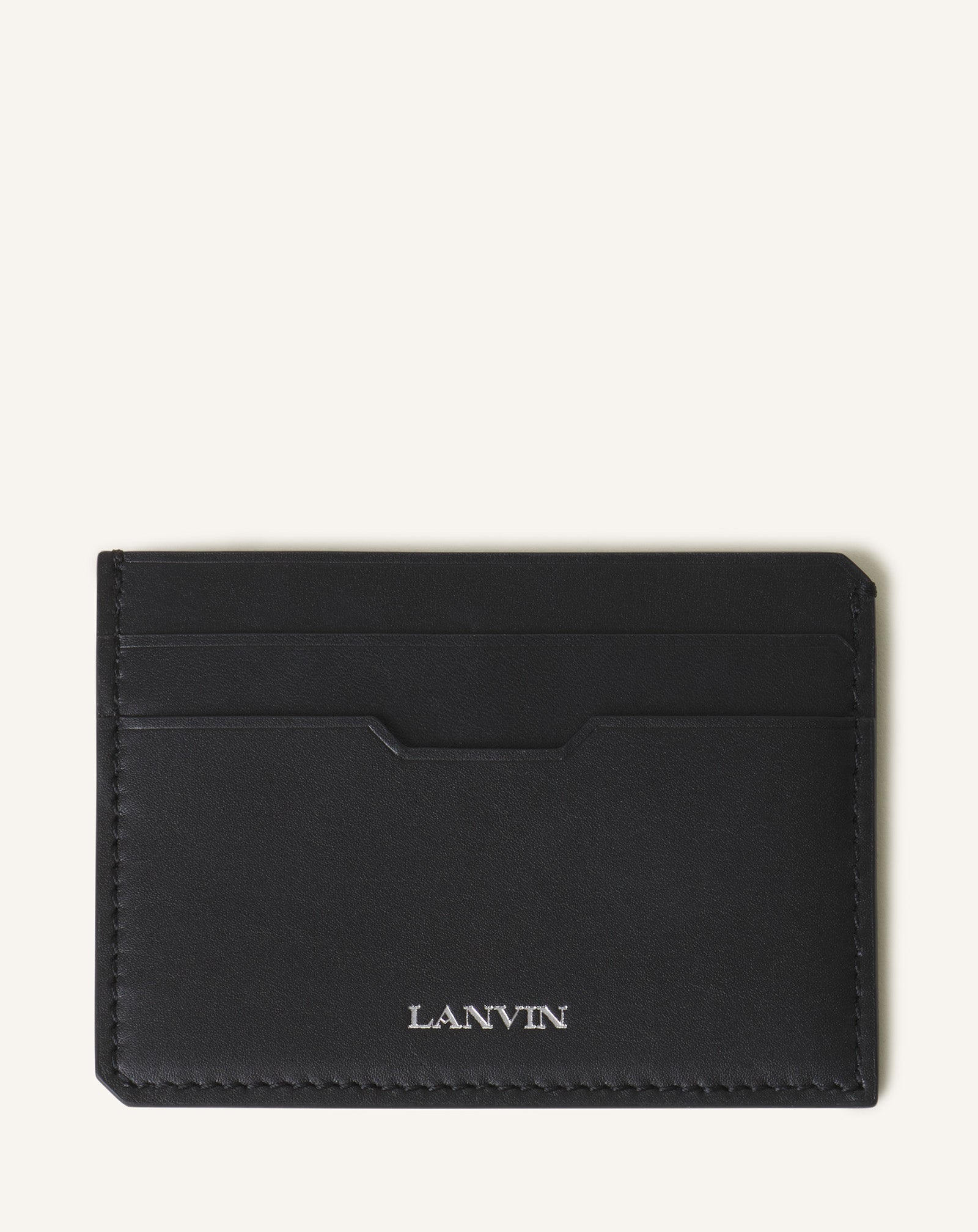 BLACK COMPAGNON LEATHER CARDHOLDER