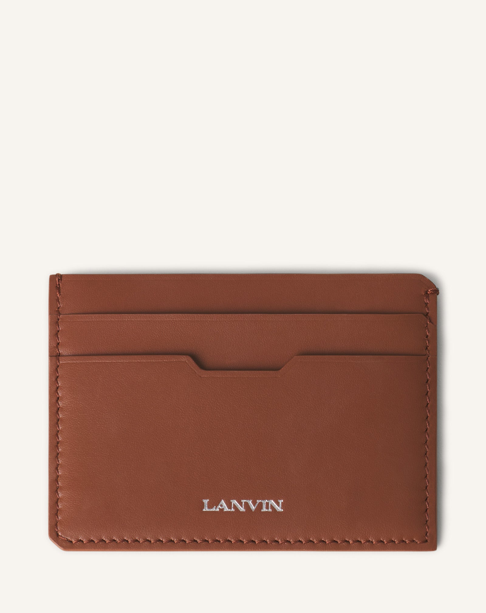 BROWN COMPAGNON LEATHER CARDHOLDER