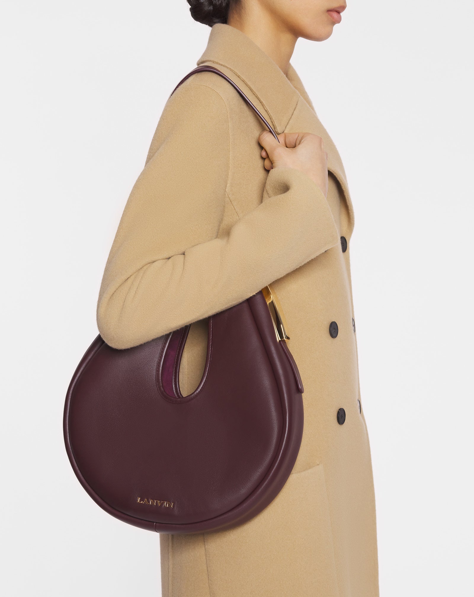 HOBO CYMBAL LEATHER BAG