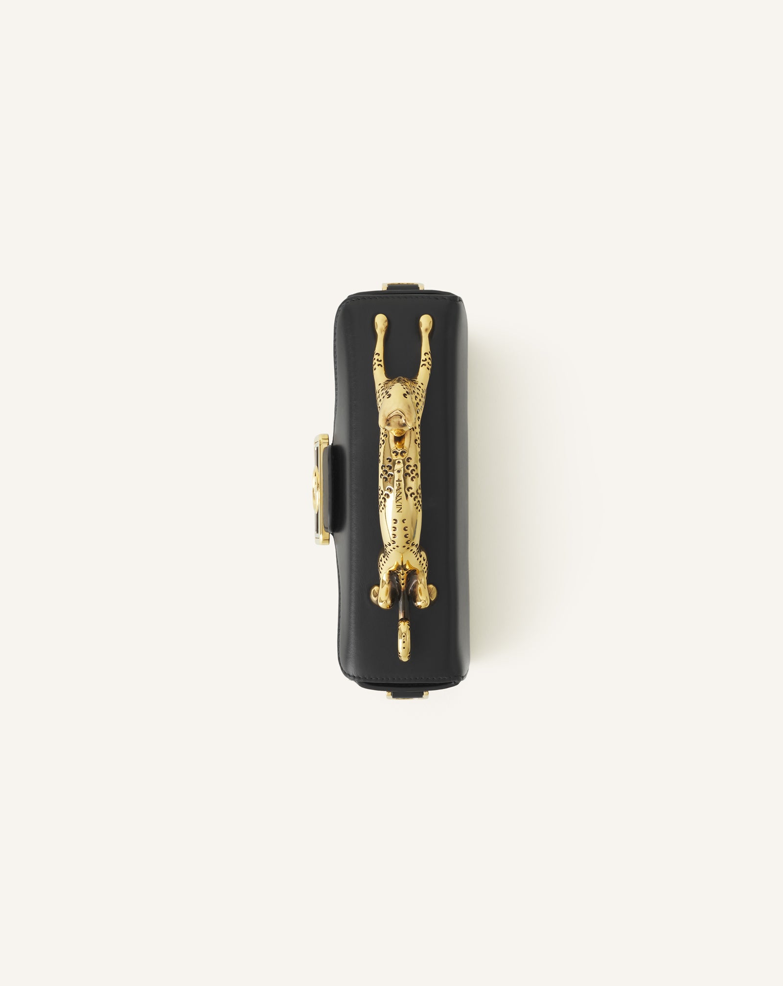 BLACK NANO PENCIL CAT LEATHER BAG