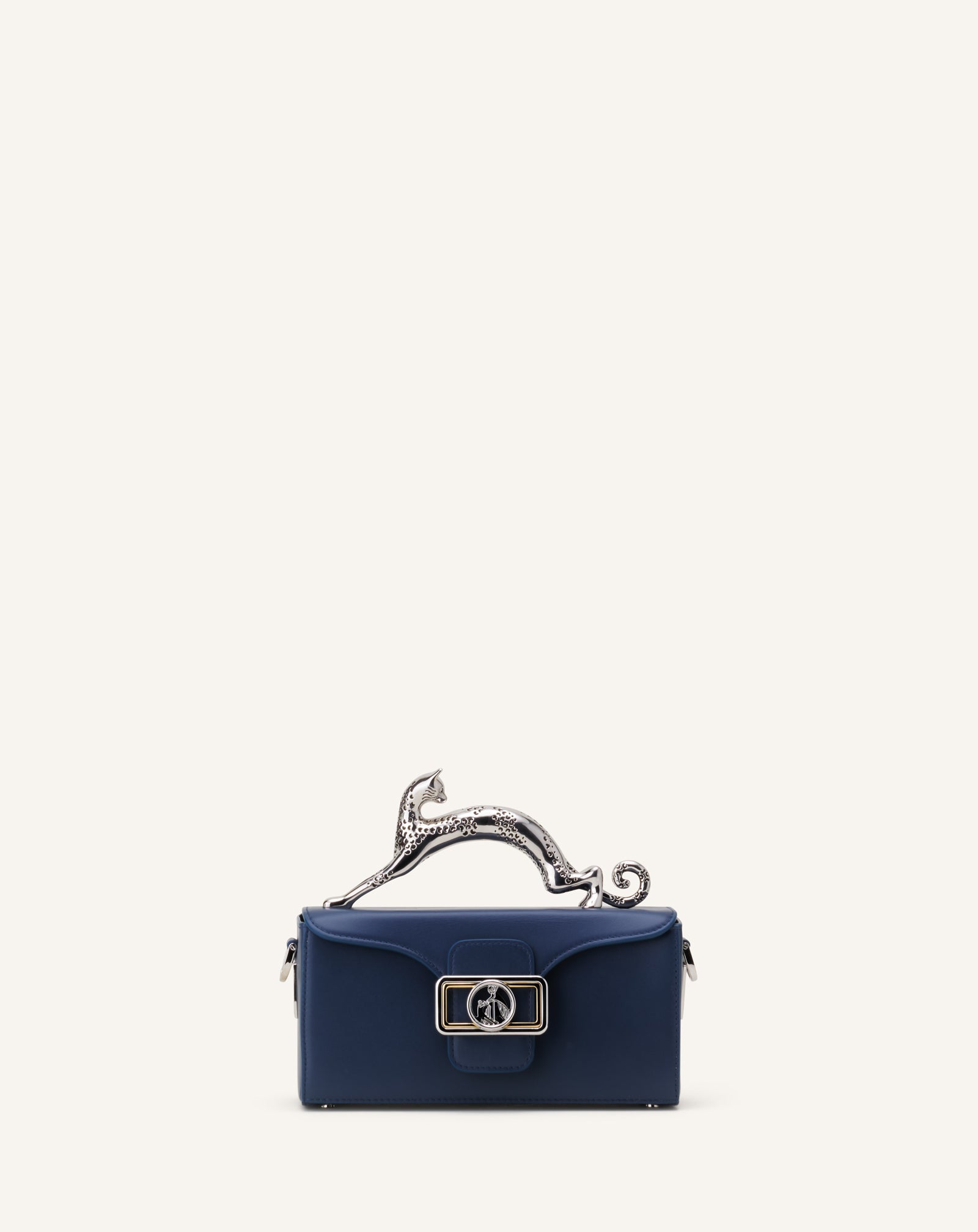 BLUE PENCIL CAT NANO BAG IN LEATHER