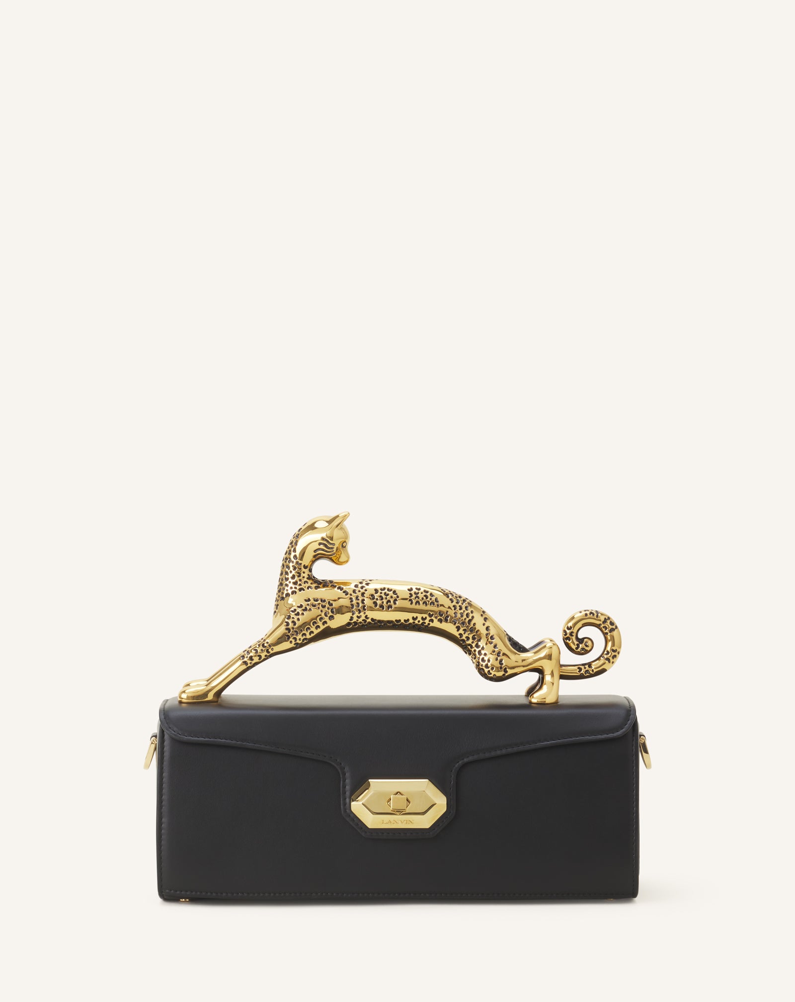 PENCIL CAT BAG IN LEATHER