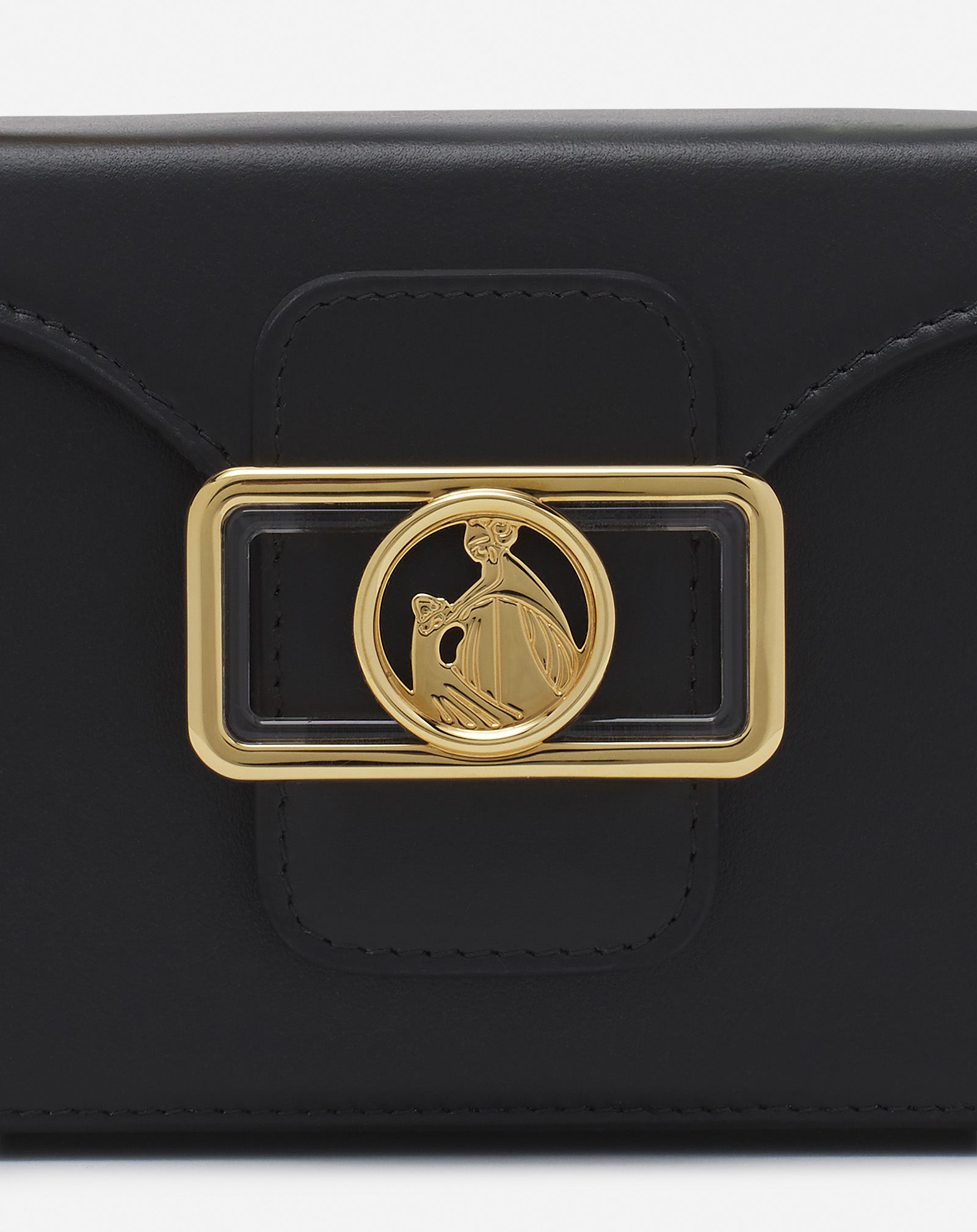 PENCIL CAT NANO LEATHER BAG WITH A BI-MATERIAL CAT