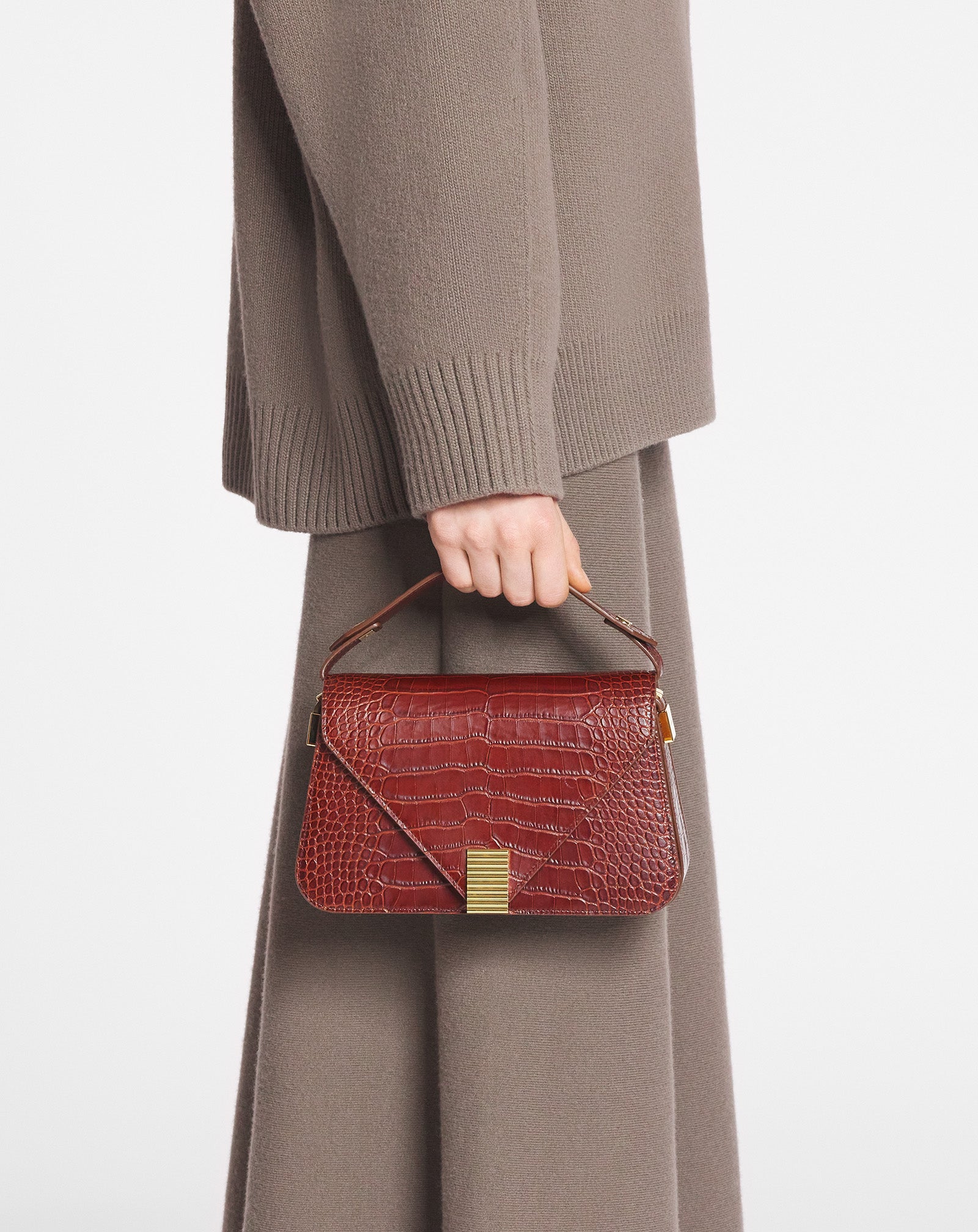 CONCERTO ARPÈGE BAG IN CROCODILE-EFFECT LEATHER