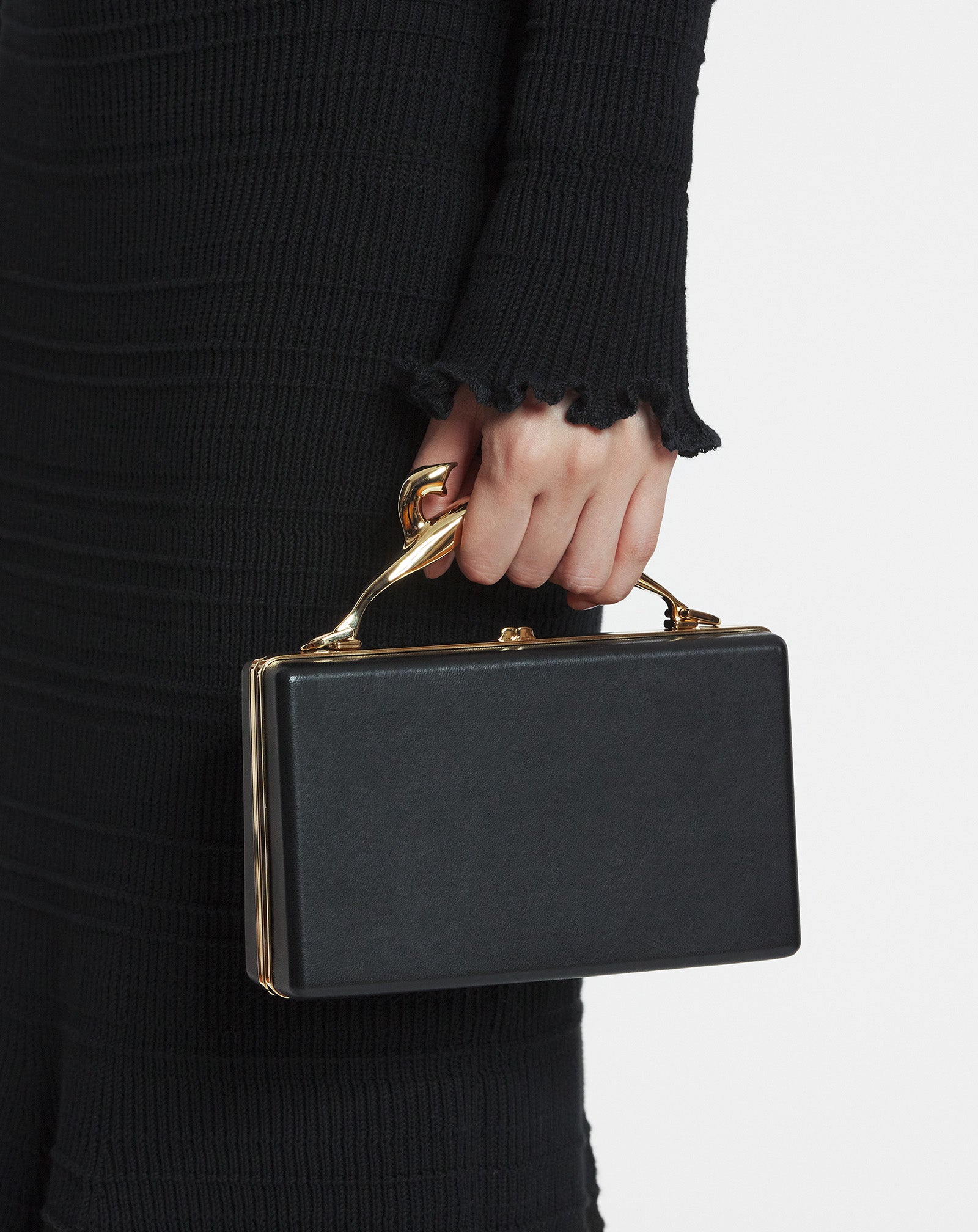 FUSION CAT LEATHER CLUTCH BAG