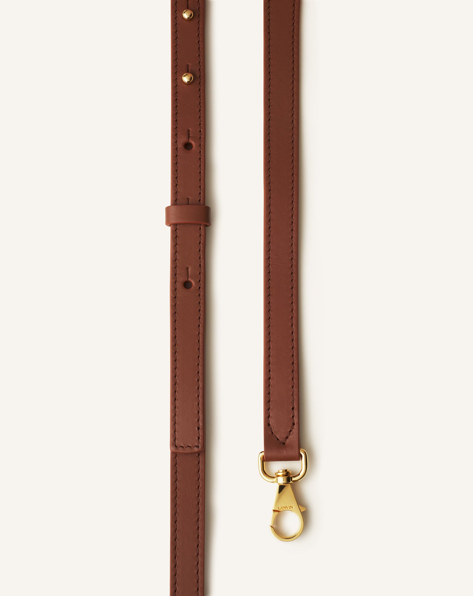 BROWN CATCH BY LANVIN BUCKET BAG IN GRAINED LEATHER