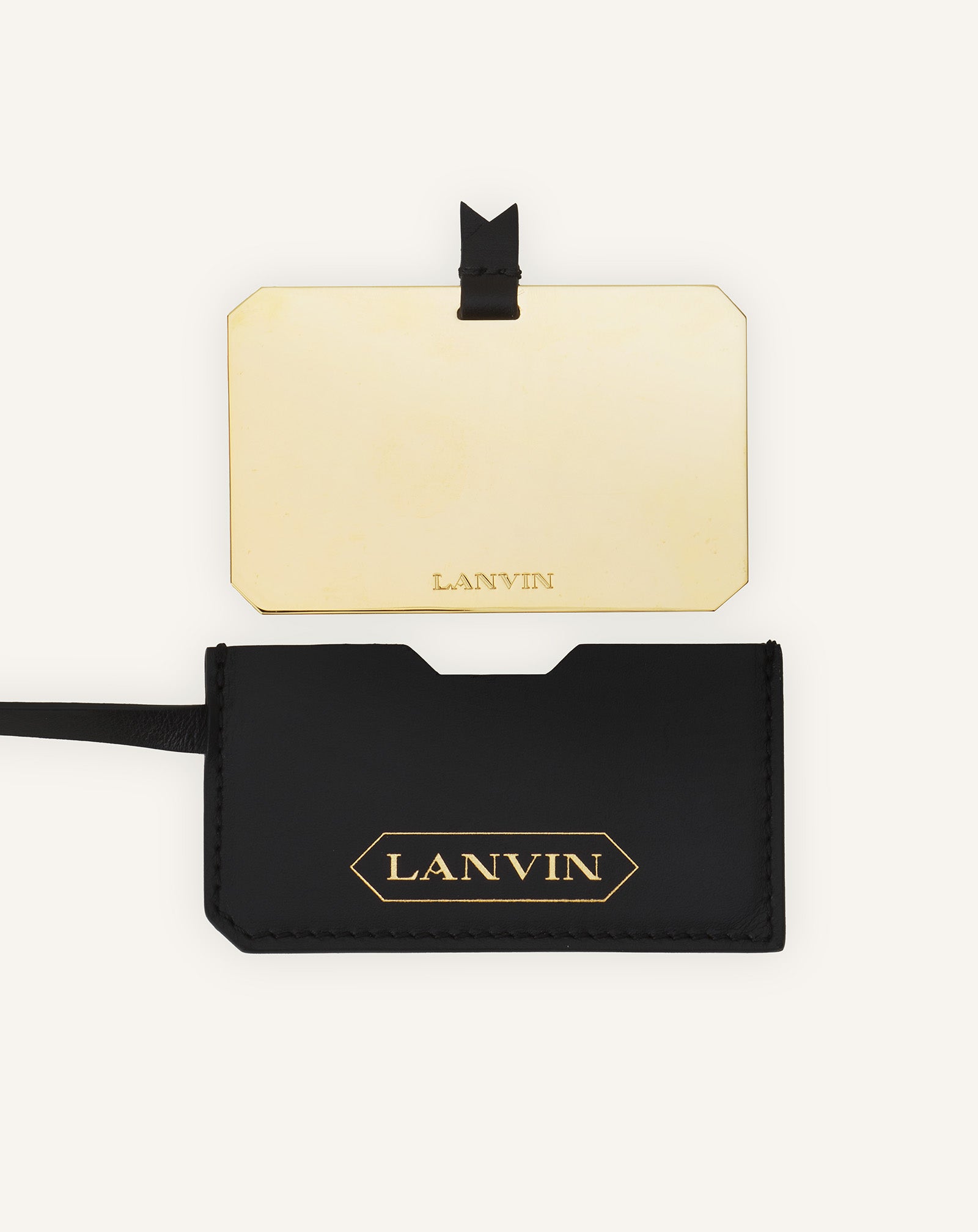 BLACK CATCH NANO BY LANVIN LEATHER BUCKET BAG