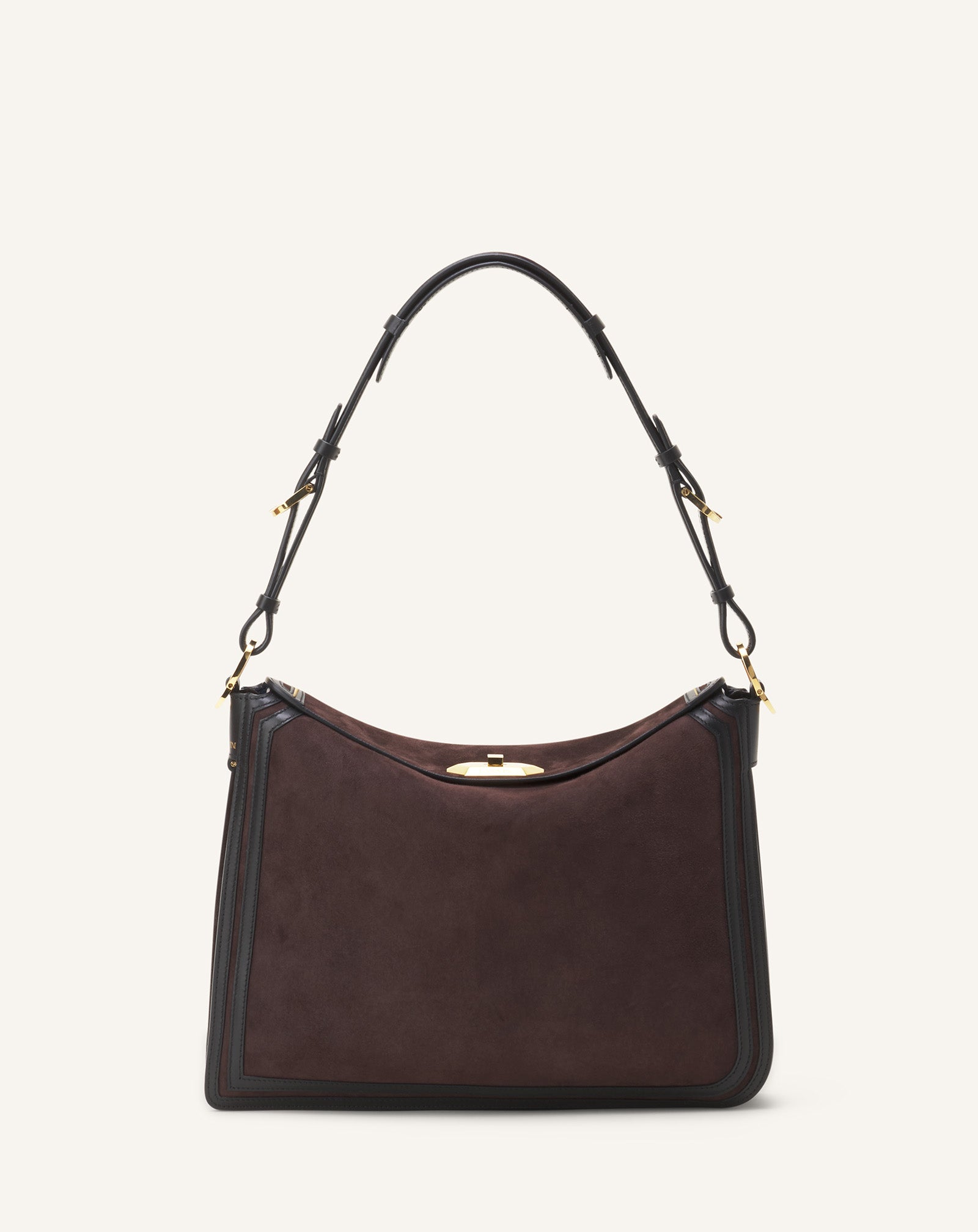 ASYMMETRICAL SUEDE COMPAGNON BAG