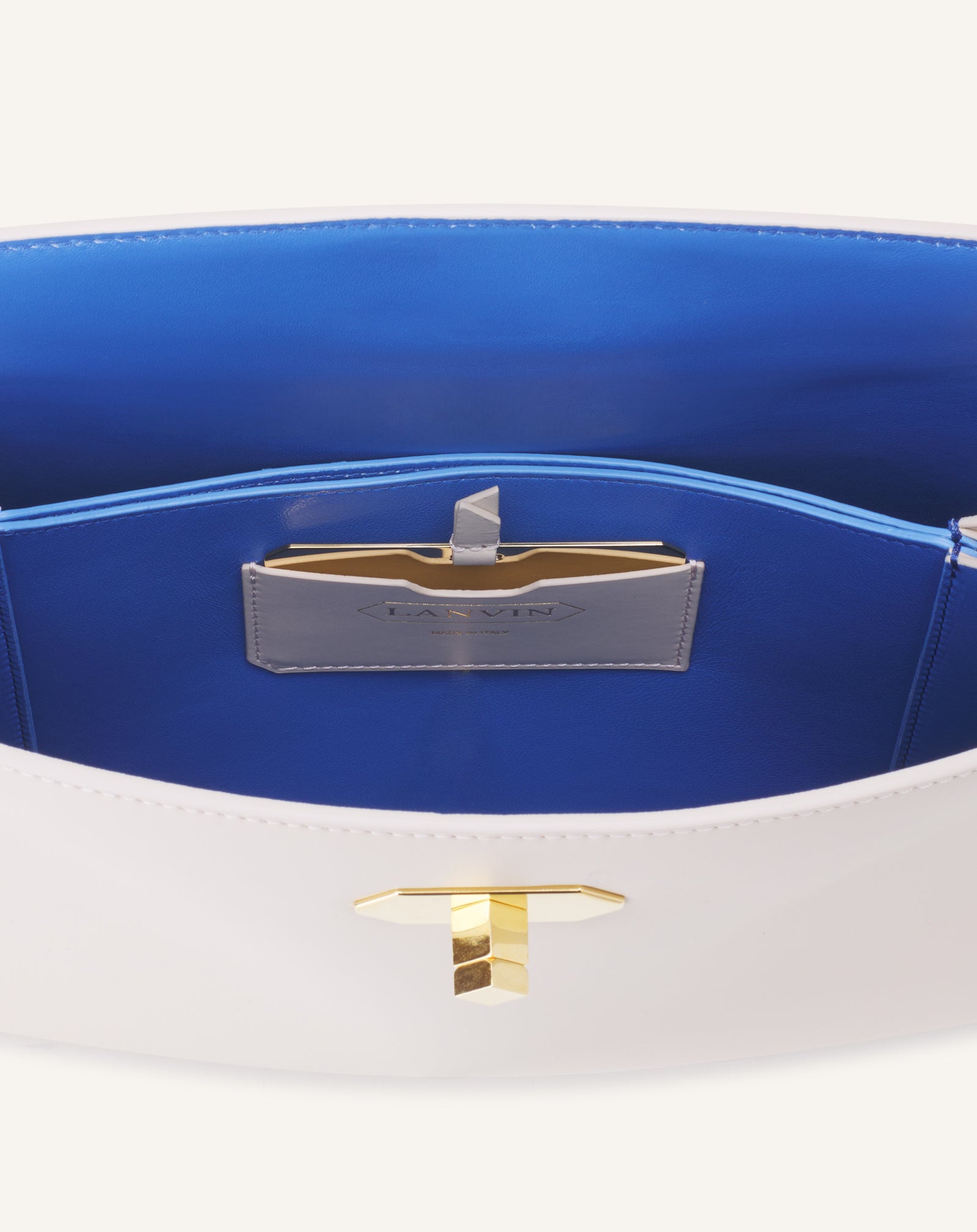 WHITE COMPAGNON BAG IN LEATHER