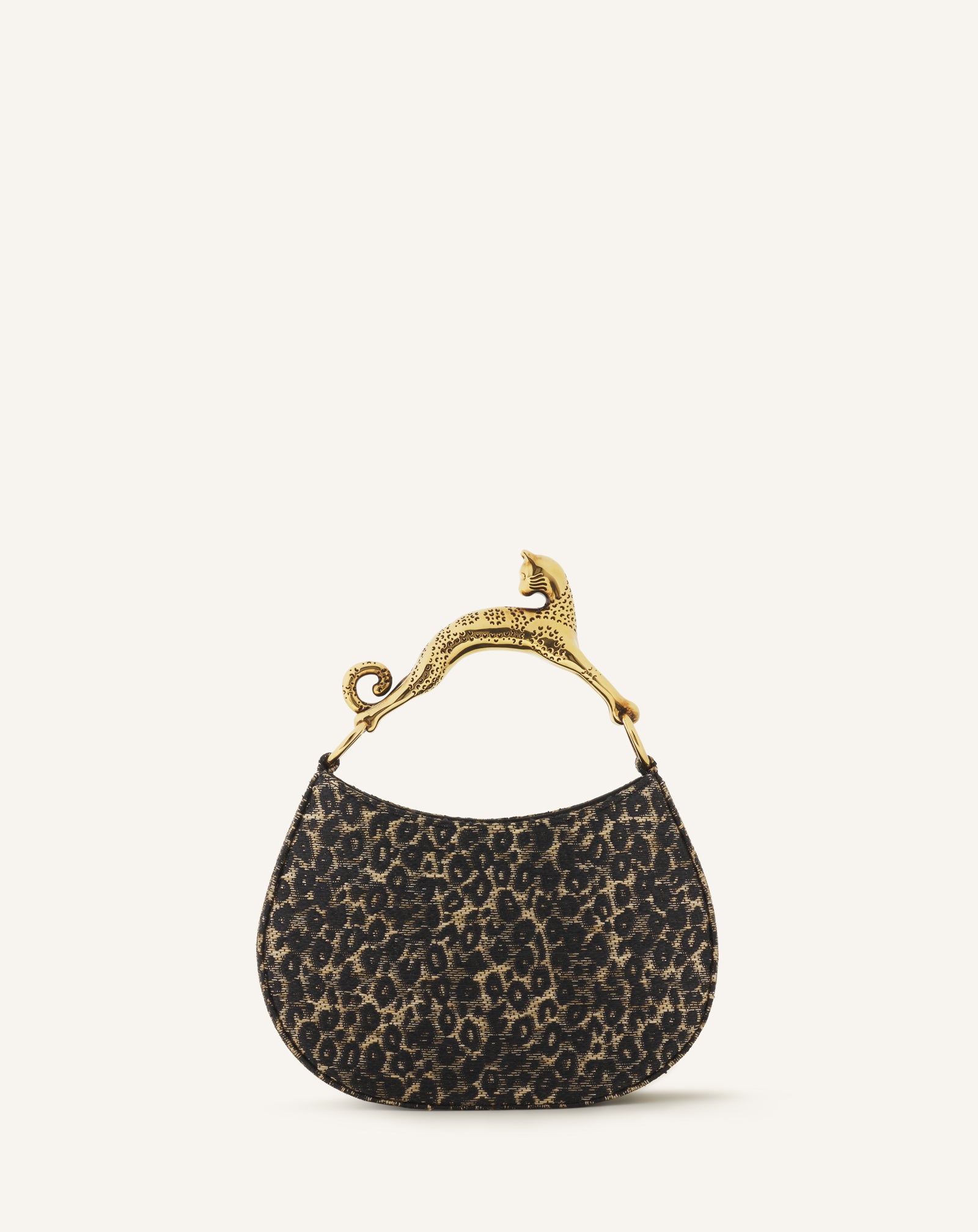 HOBO CAT BAG IN RAFFIA LEOPARD PRINT