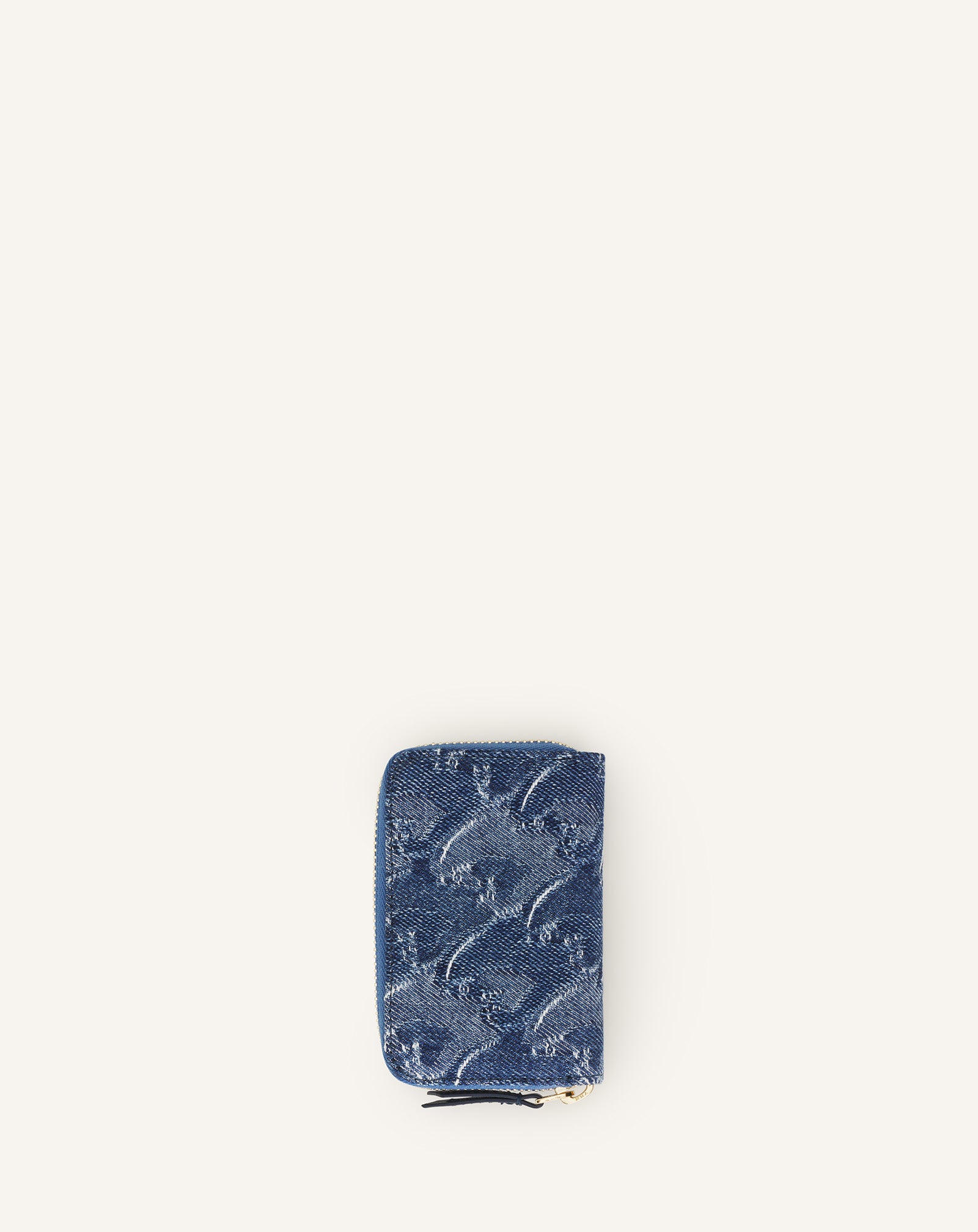 LUNAR YEAR ZIPPED CARDHOLDER IN DENIM