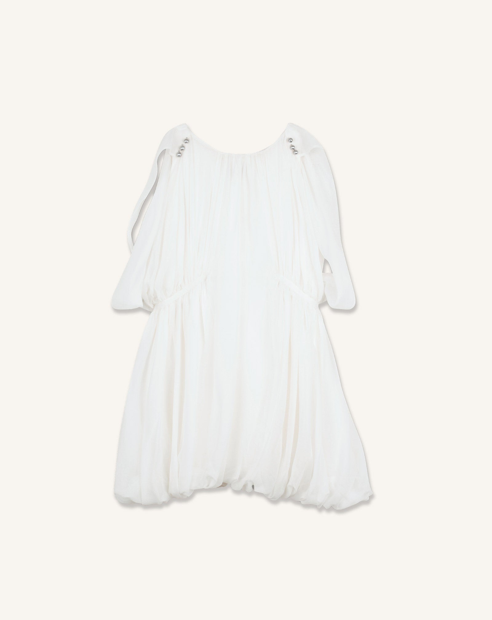WHITE SILK CEREMONY DRESS