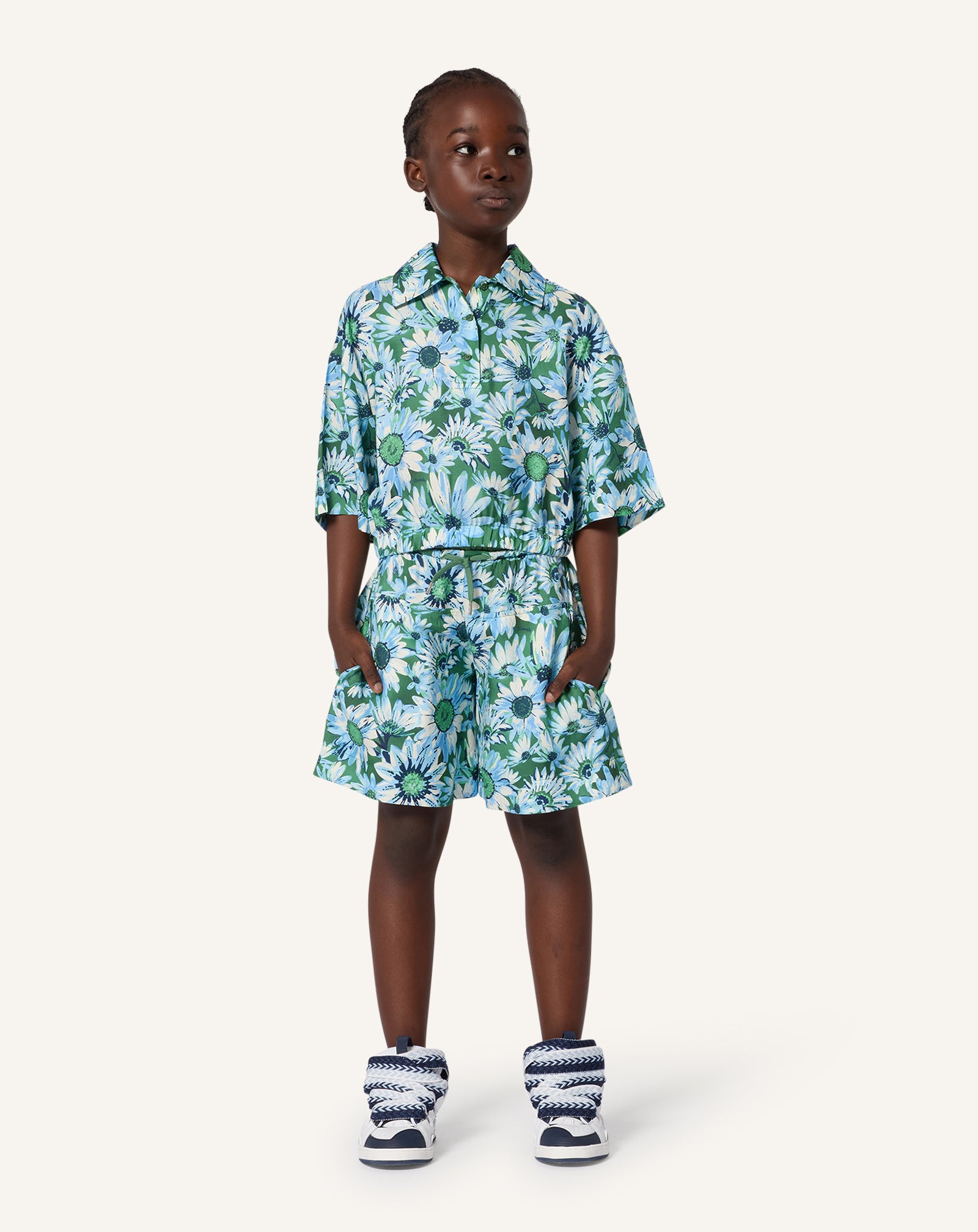 GREEN BLOUSE COLLAR SHIRT