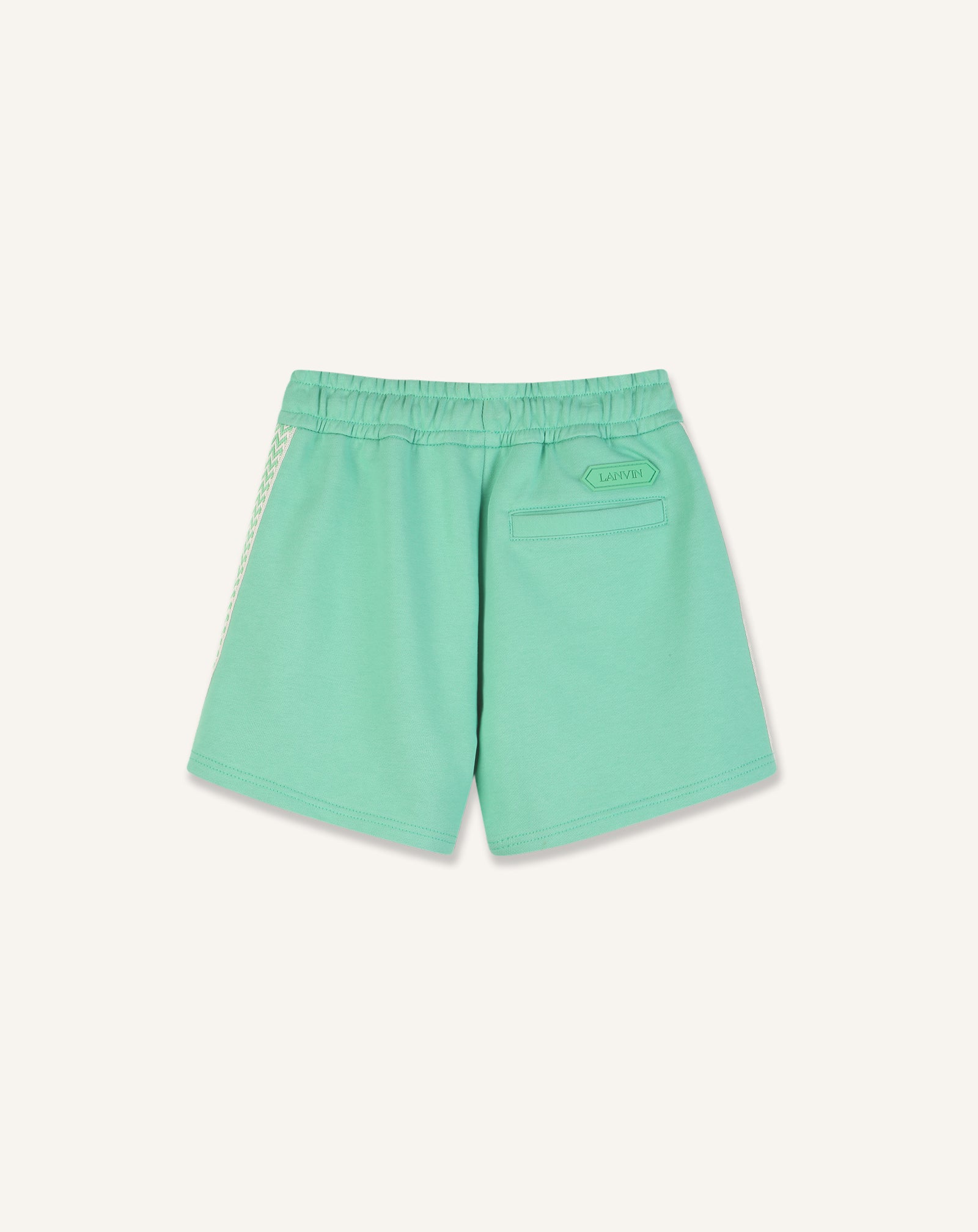 GREEN FLEECE SHORTS