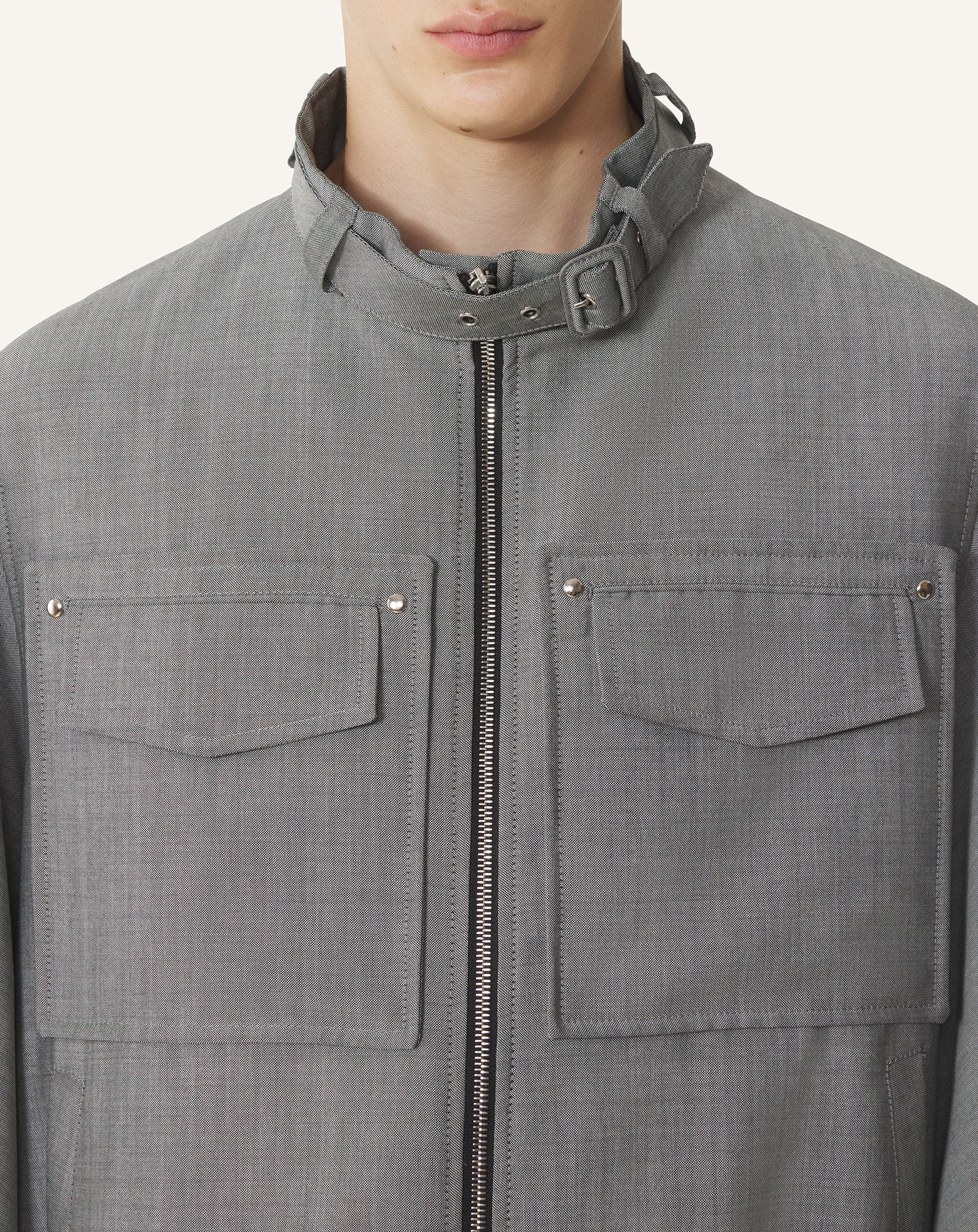 BLACK MOHAIR WOOL JACKET