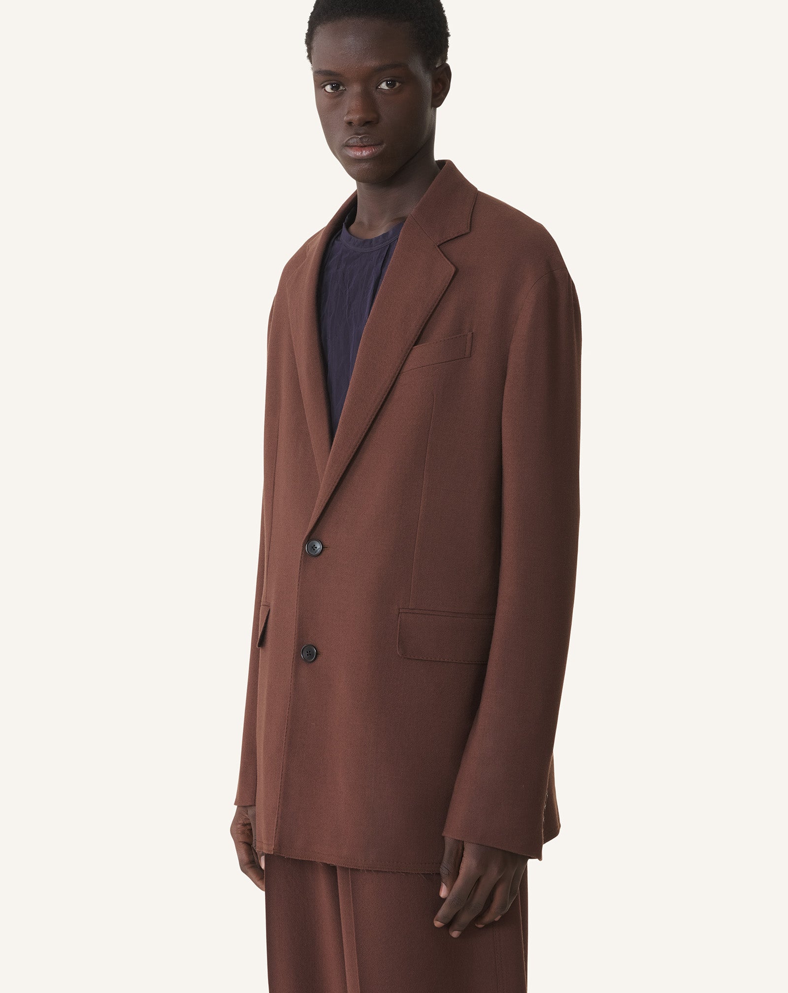DROP SHOULDER SINGLE-BREASTED JACKET