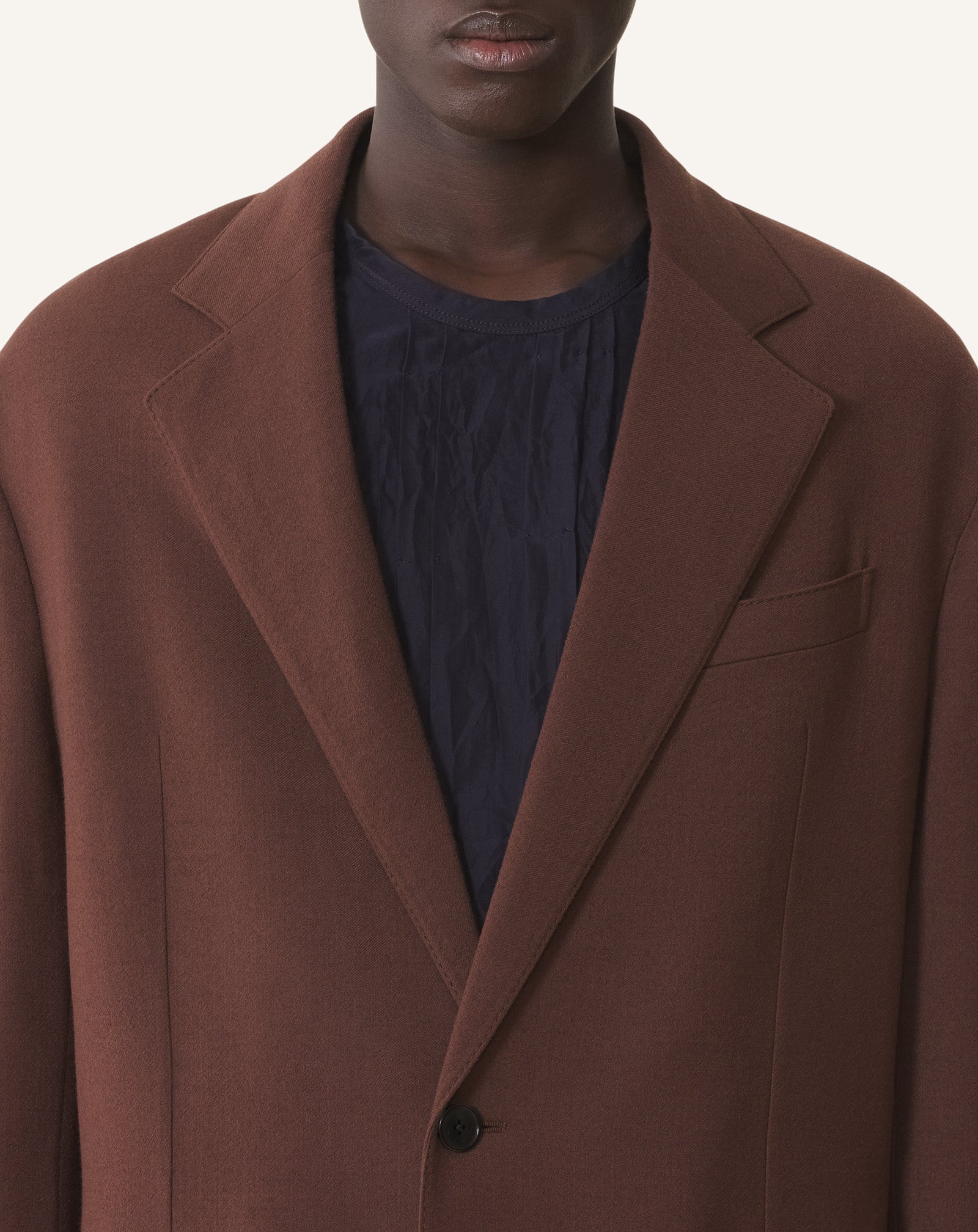 DROP SHOULDER SINGLE-BREASTED JACKET