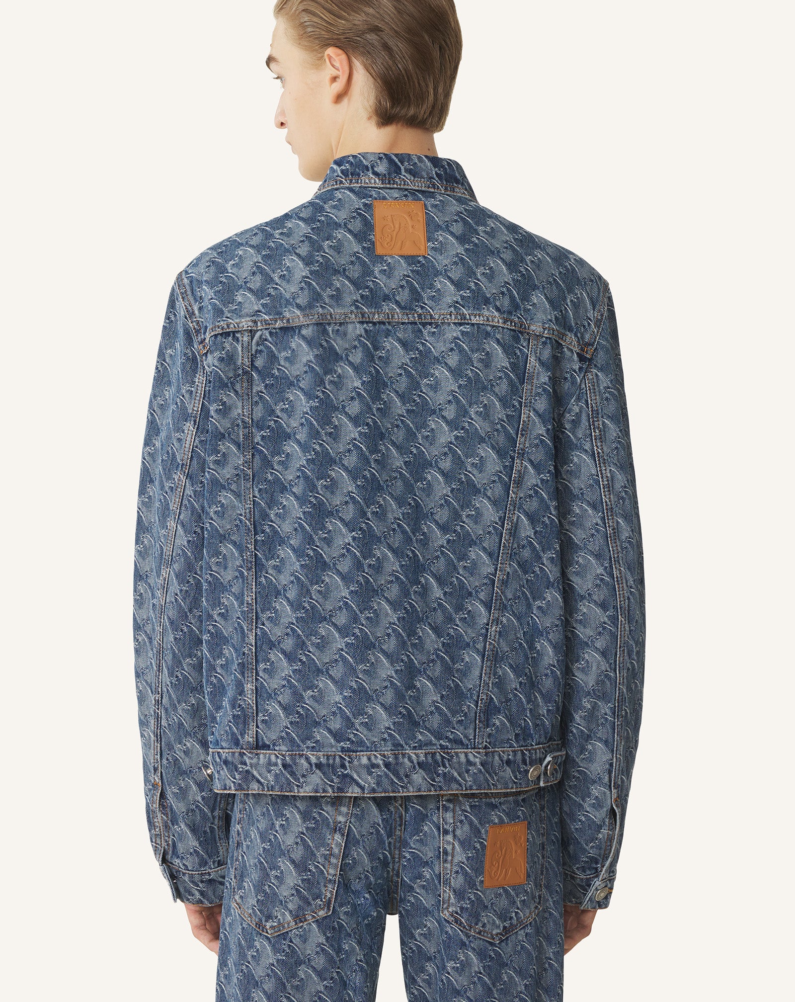 BLUE LUNAR YEAR JACQUARD DENIM JACKET